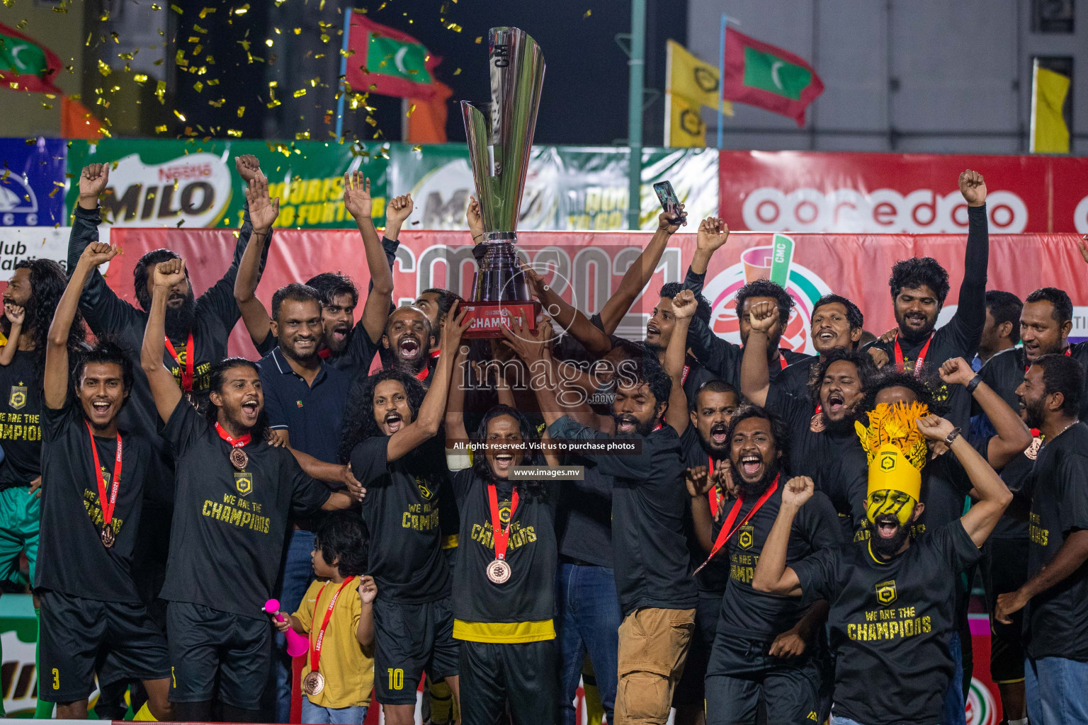 RRC Vs FSM in the Semi Finals of Club Maldives 2021 held in Hulhumale, Maldives on 19 December 2021. Photos: Ismail Thoriq / images.mv