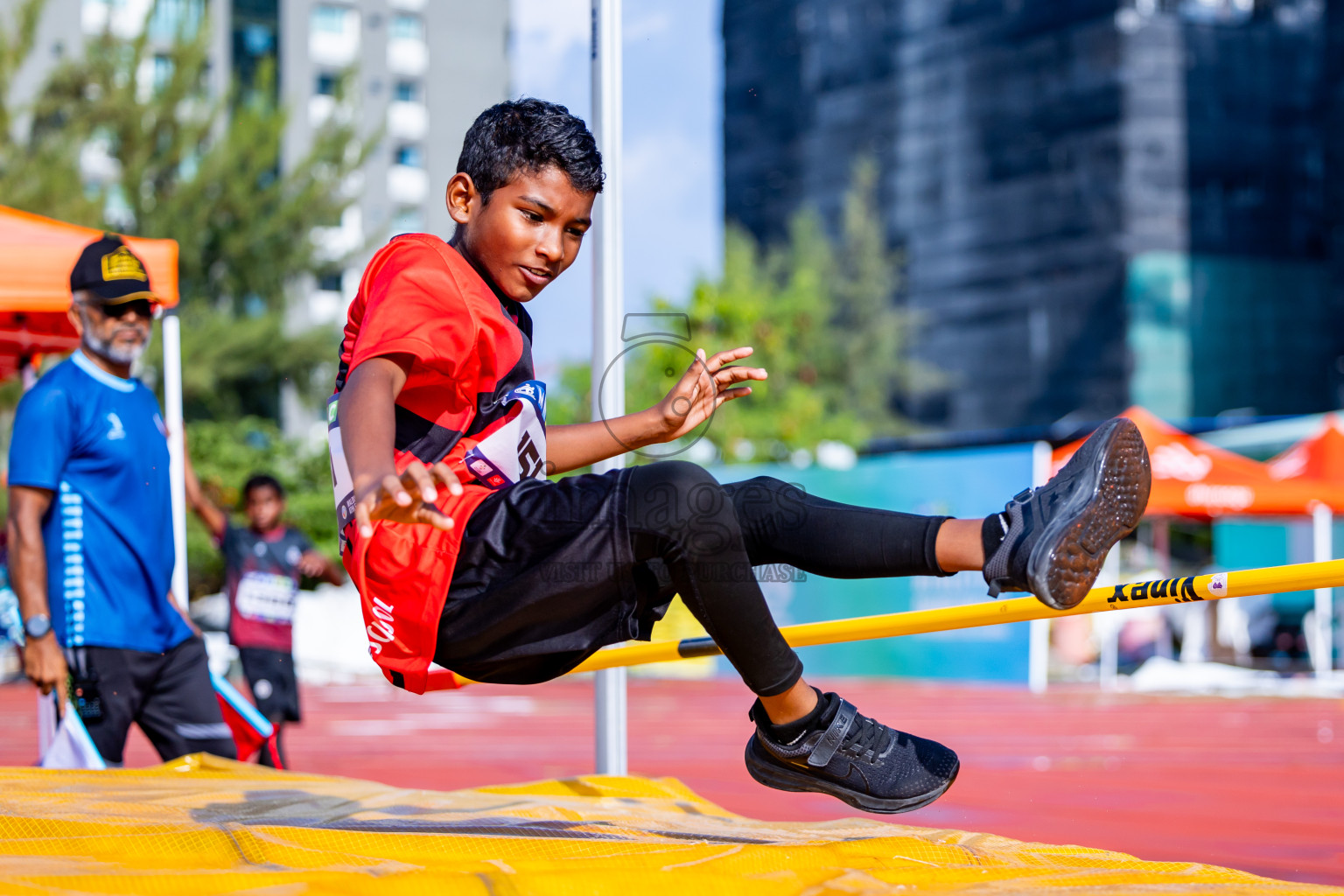 Day 3 of MWSC Interschool Athletics Championships 2024 held in Hulhumale Running Track, Hulhumale, Maldives on Monday, 11th November 2024. Photos by:  Nausham Waheed / Images.mv