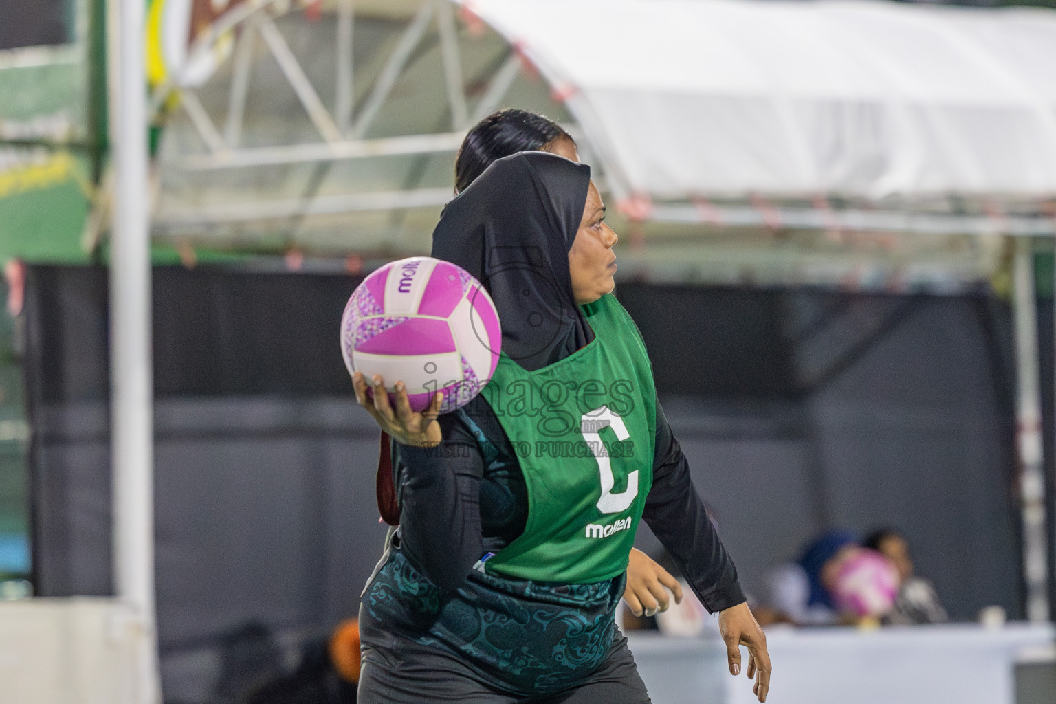 Xenith Sports Club vs N Sports Academy in Division 2 of National Netball Tournament 2025 held in Ekuveni Netball Court at Male', Maldives on Friday, 23rd May 2025. Photos: Mohamed Mahfooz Moosa / images.mv