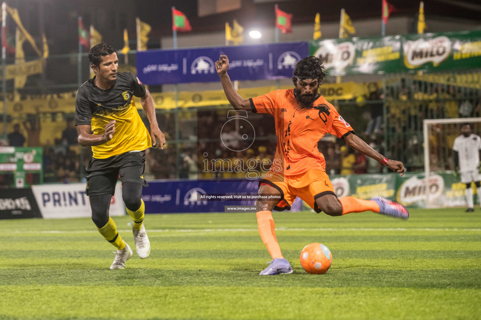 RRC Vs FSM in the Semi Finals of Club Maldives 2021 held in Hulhumale, Maldives on 19 December 2021. Photos: Nausham Waheed / images.mv