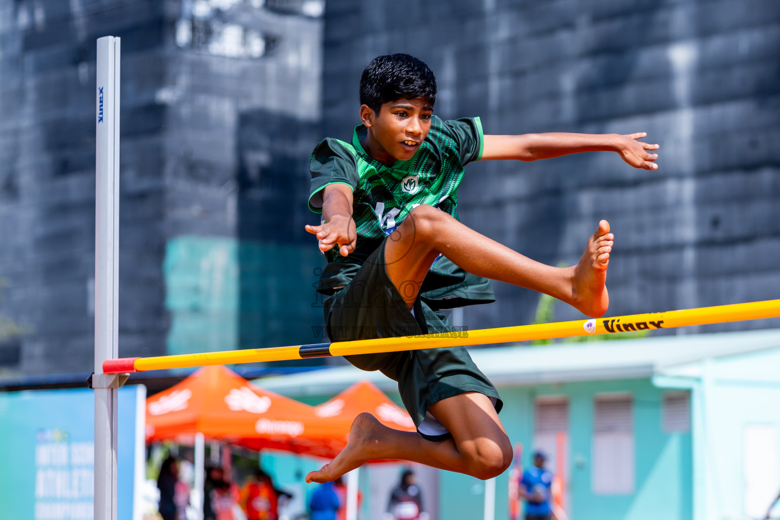 Day 3 of MWSC Interschool Athletics Championships 2024 held in Hulhumale Running Track, Hulhumale, Maldives on Monday, 11th November 2024. Photos by:  Nausham Waheed / Images.mv