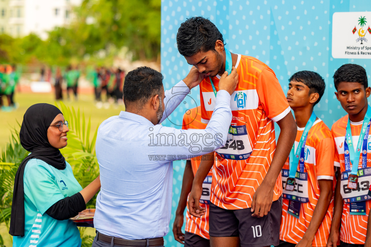 Day 6 of MWSC Interschool Athletics Championships 2024 held in Hulhumale Running Track, Hulhumale, Maldives on Thursday, 14th November 2024. Photos by: Nausham Waheed / Images.mv