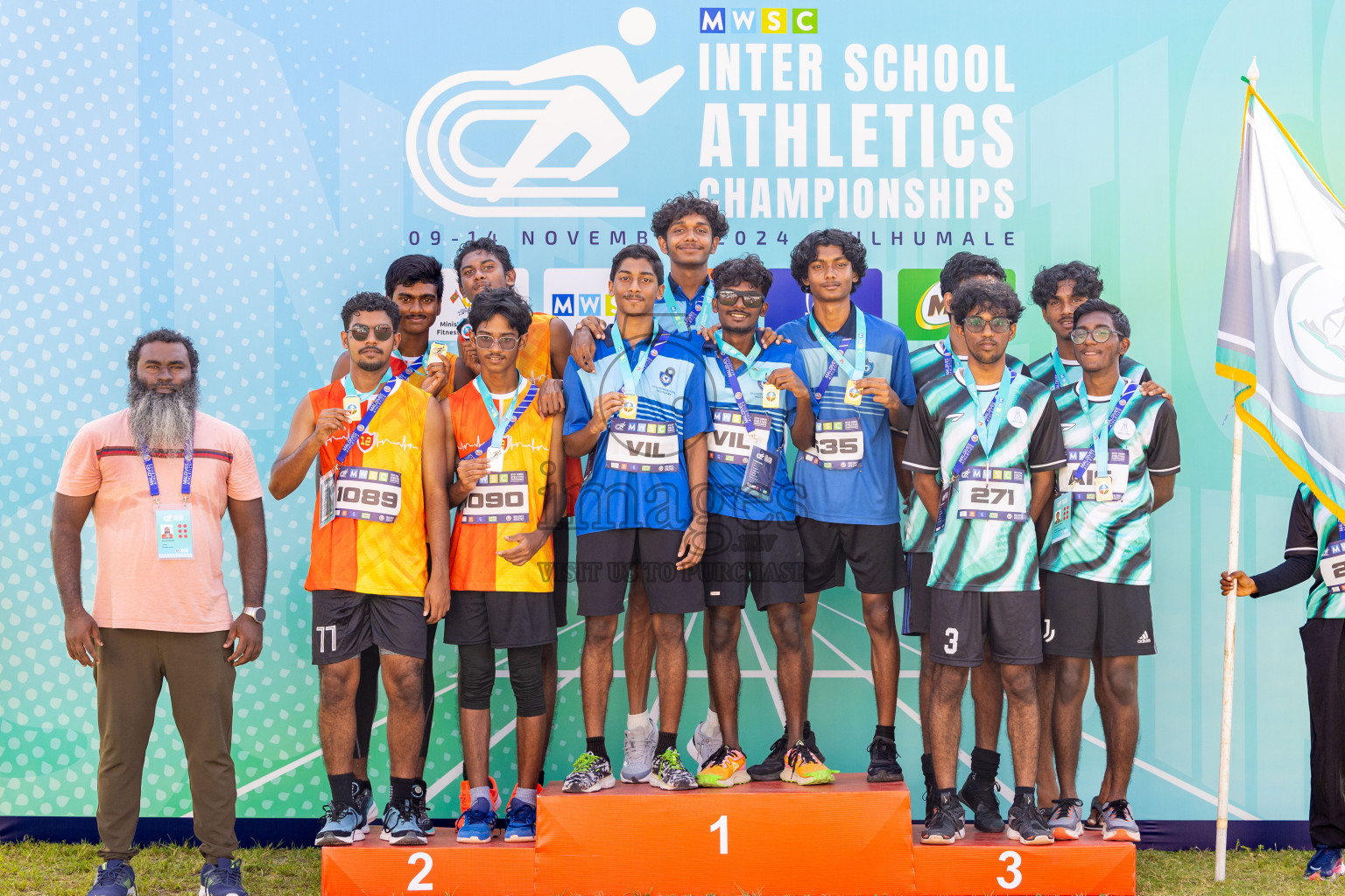 Day 6 of MWSC Interschool Athletics Championships 2024 held in Hulhumale Running Track, Hulhumale, Maldives on Thursday, 14th November 2024. Photos by: Ismail Thoriq / Images.mv