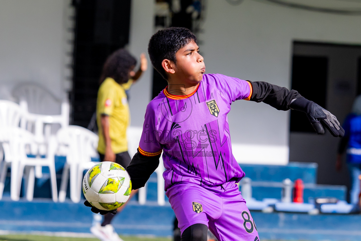 Day 1 of MILO Academy Championship 2025 (U-12) was held at Henveiru Stadium in Male', Maldives on Thursday, 1st May 2025. Photos: Nausham Waheed / images.mv