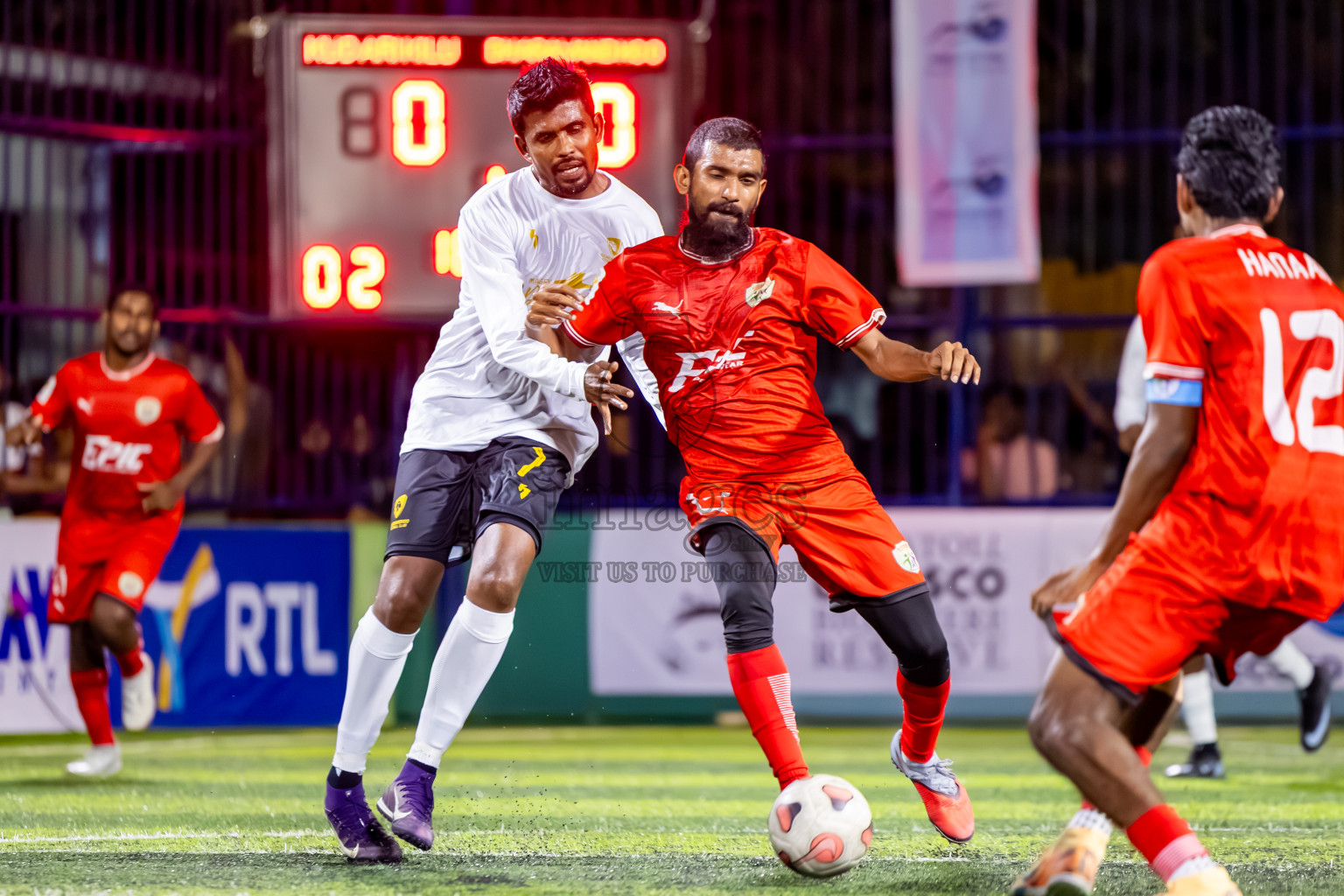 Kudarikilu vs Dharavandhoo in Day 4 of Better in Baa Futsal Fiesta 2025 Men's division held in B. Eydhafushi, Maldives on Saturday, 8th November 2025. Photos: Nausham Waheed / images.mv