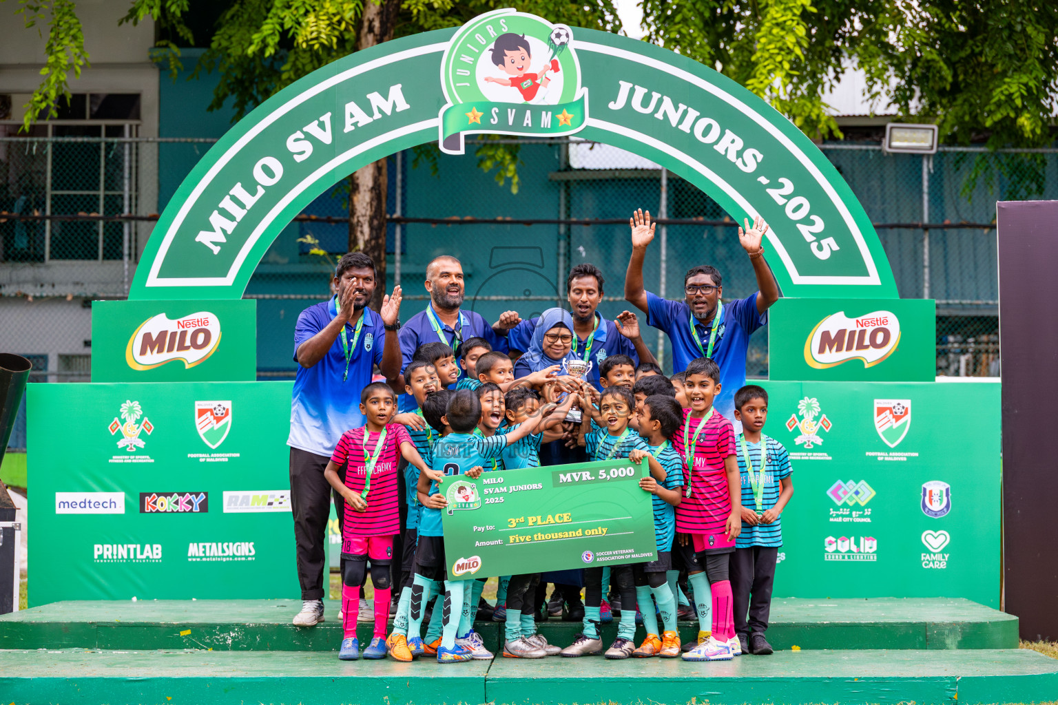 Day 3 of MILO SVAM Juniors 2025 (U-8) was held at Henveiru Stadium in Male', Maldives on Saturday, 28th June 2025. Photos: Ismail Thoriq / images.mv