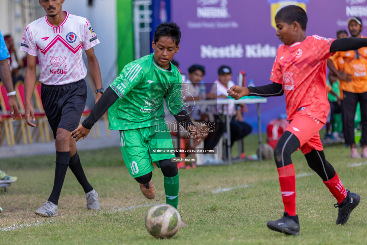 Day 4 of Nestle Kids Football Fiesta, held in Henveyru Football Stadium, Male', Maldives on Saturday, 14th October 2023
Photos: Ismail Thoriq / images.mv