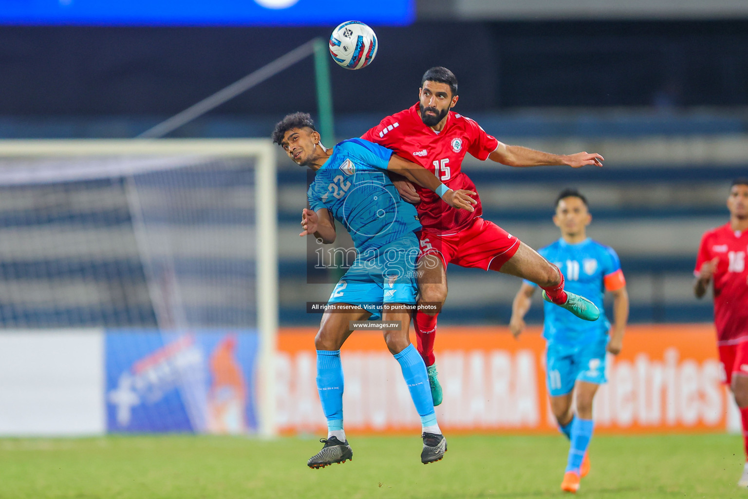 Lebanon vs India in the Semi-final of SAFF Championship 2023 held in Sree Kanteerava Stadium, Bengaluru, India, on Saturday, 1st July 2023. Photos: Nausham Waheed / images.mv