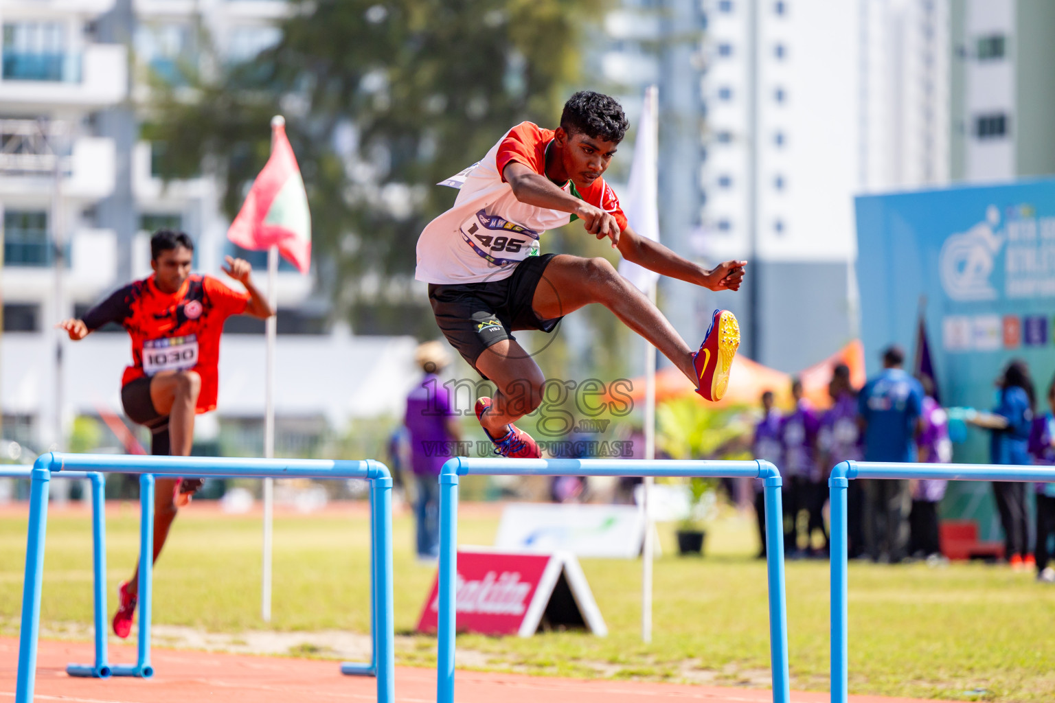 Day 4 of MWSC Interschool Athletics Championships 2024 held in Hulhumale Running Track, Hulhumale, Maldives on Tuesday, 12th November 2024. Photos by: Nausham Waheed / Images.mv