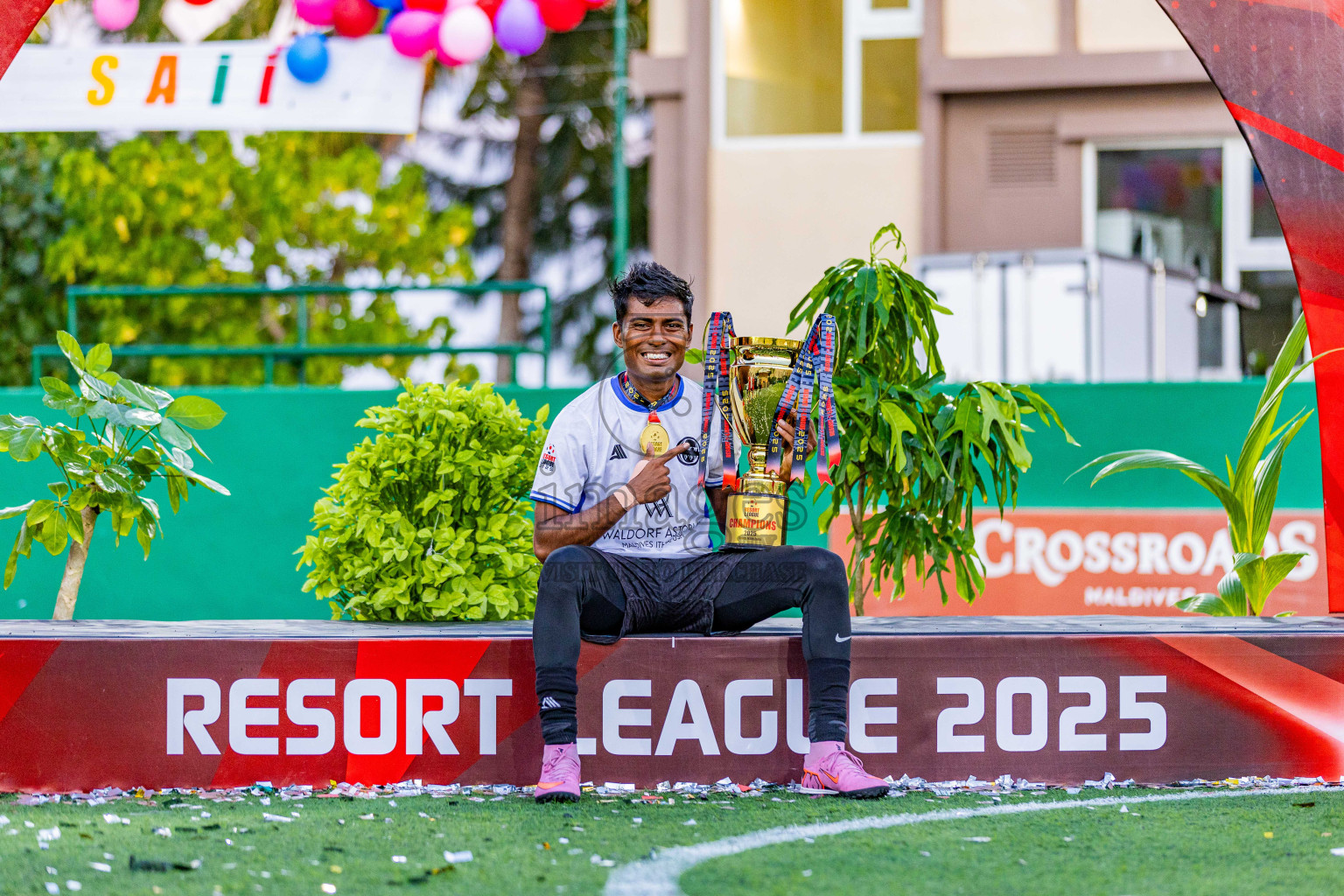 Waldorf Astoria vs SAII Lagoon in Finals of Resort League 2025 (South Male Zone) was held on Sunday, 19th October 2025 in Crossroads's Maldives, Photos: Areef Adam / images.mv