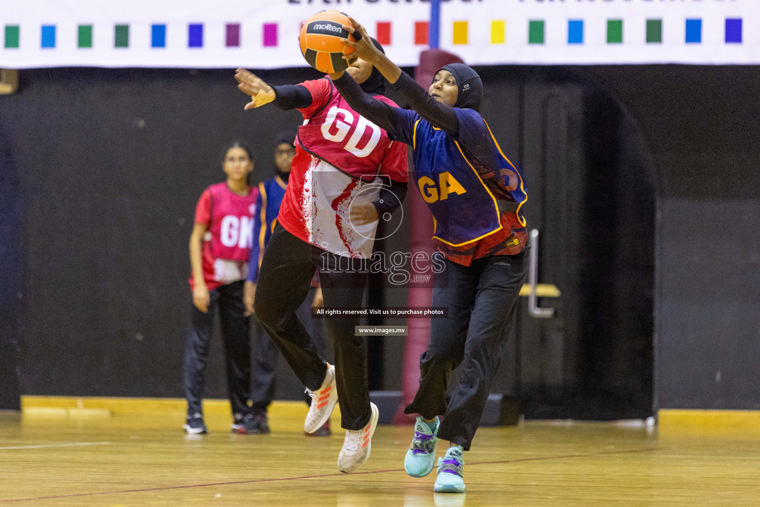 Day7 of 24th Interschool Netball Tournament 2023 was held in Social Center, Male', Maldives on 2nd November 2023. Photos: Nausham Waheed / images.mv