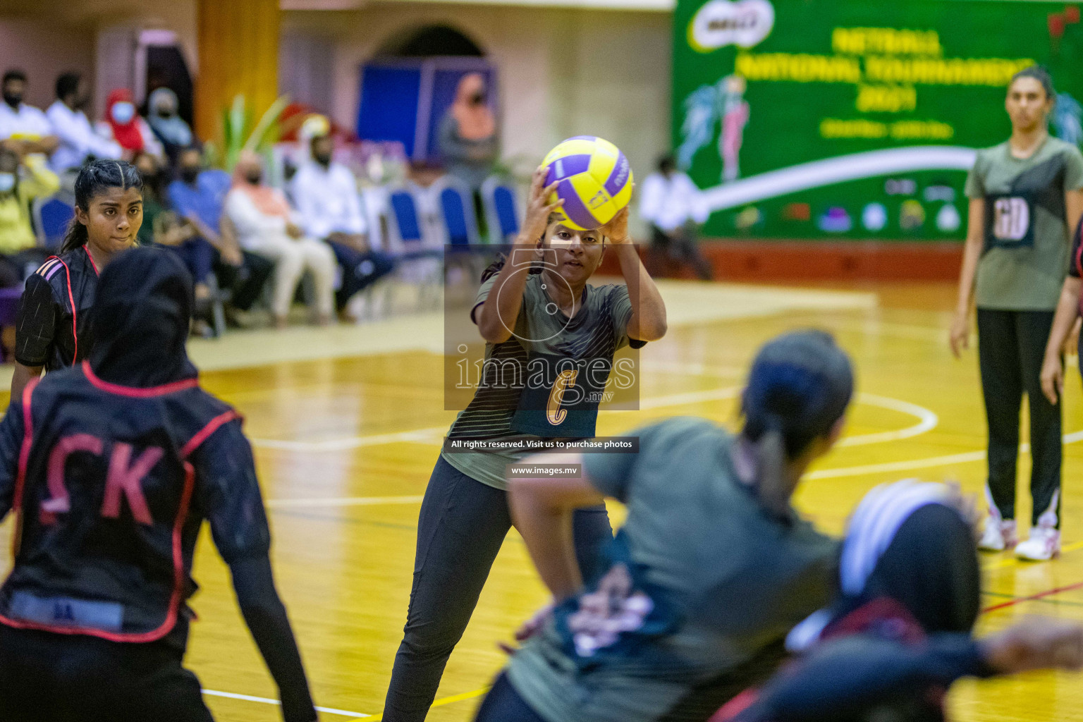 Kulhudhuffushi Youth & R.C vs Club Green Streets in the Finals of Milo National Netball Tournament 2021 (Women's) held on 5th December 2021 in Male', Maldives Photos: Ismail Thoriq / images.mv