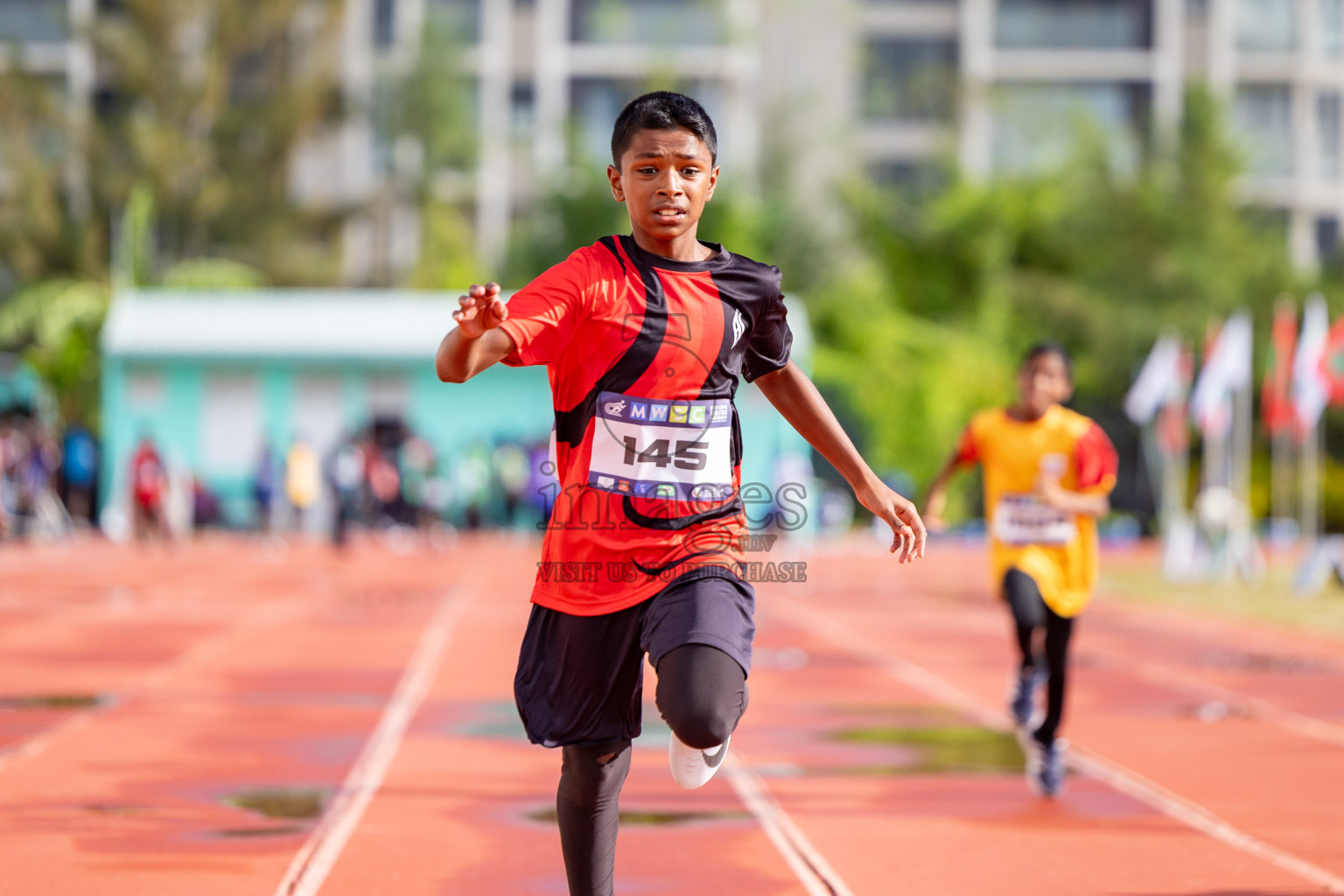 Day 1 of MWSC Interschool Athletics Championships 2024 held in Hulhumale Running Track, Hulhumale, Maldives on Saturday, 9th November 2024. 
Photos by: Ismail Thoriq, Hassan Simah / Images.mv