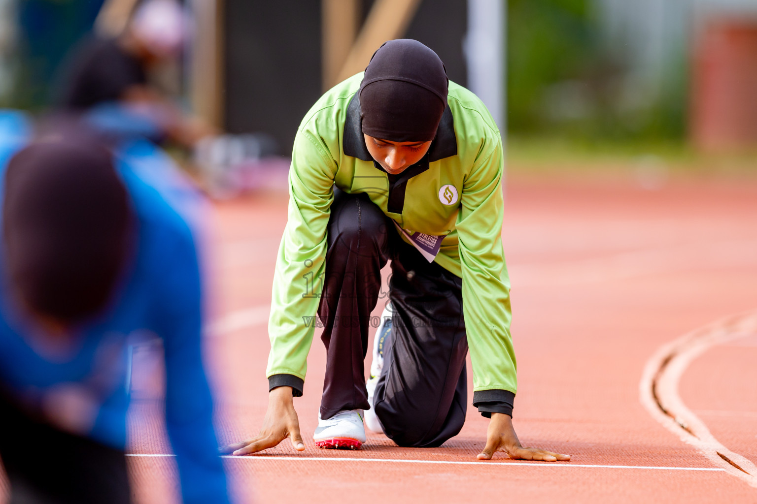 Day 6 of MWSC Interschool Athletics Championships 2024 held in Hulhumale Running Track, Hulhumale, Maldives on Thursday, 14th November 2024. Photos by: Nausham Waheed / Images.mv