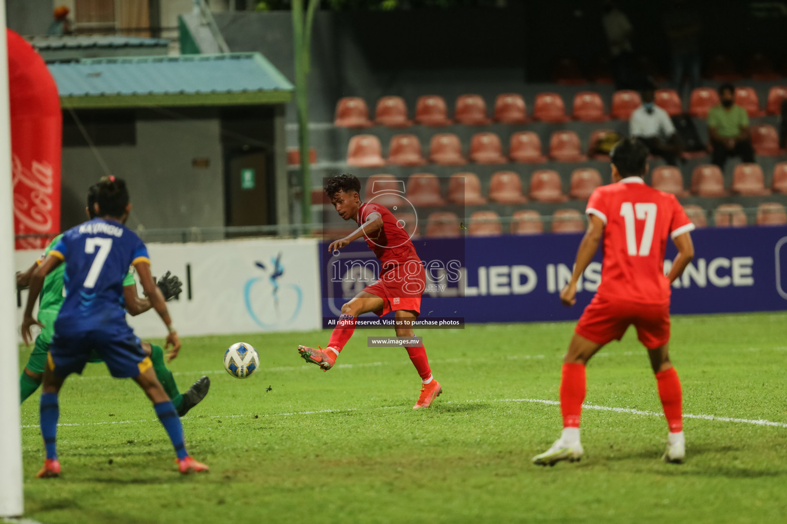 Nepal vs Sri Lanka in SAFF Championship 2021 held on 4th October 2021 in Galolhu National Stadium, Male', Maldives