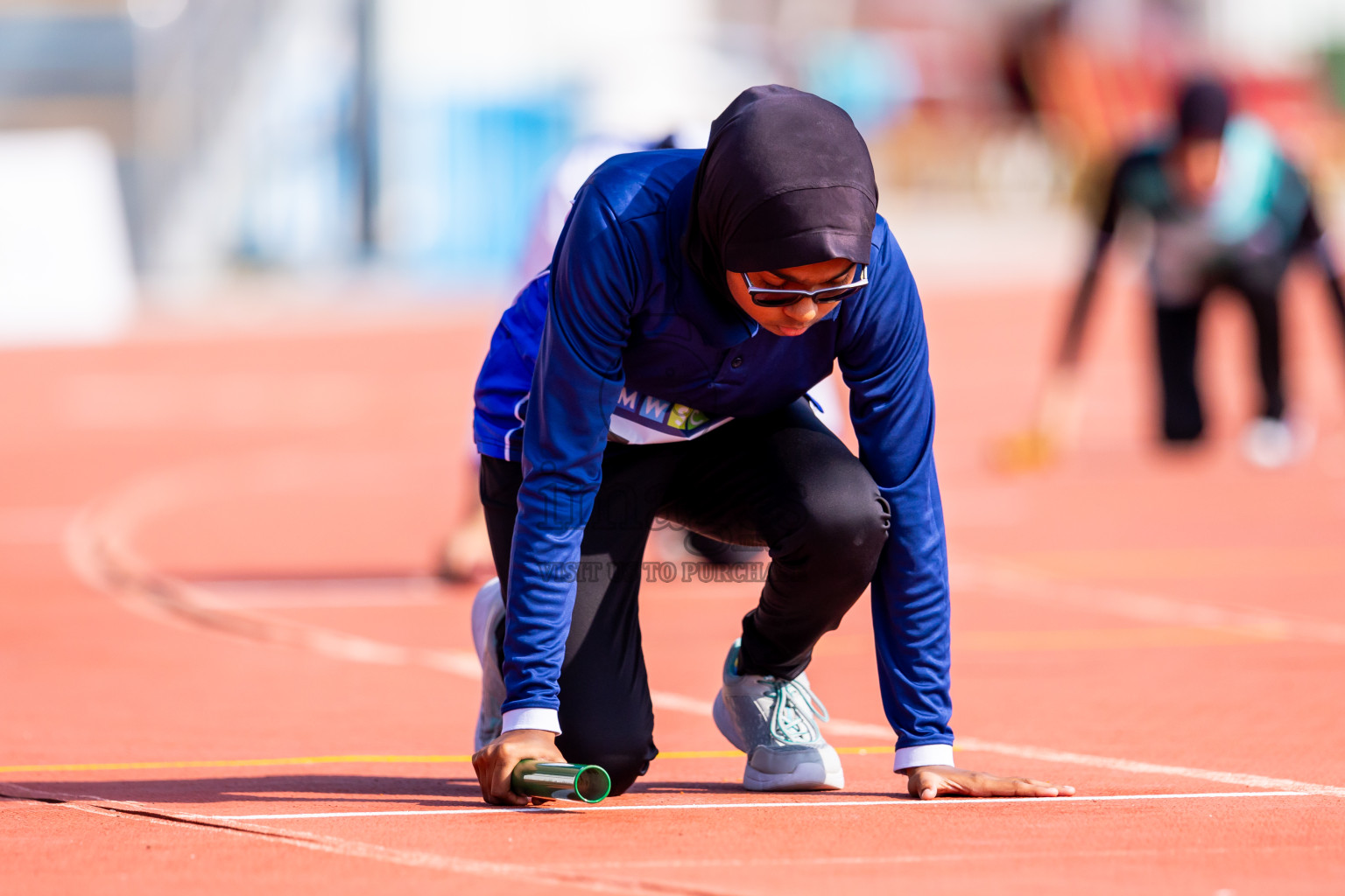 Day 6 of MWSC Interschool Athletics Championships 2024 held in Hulhumale Running Track, Hulhumale, Maldives on Thursday, 14th November 2024. Photos by: Nausham Waheed / Images.mv