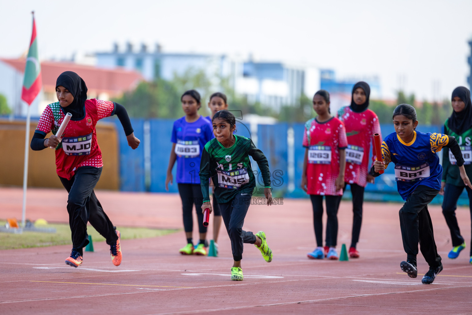 Day 5 of MWSC Interschool Athletics Championships 2024 held in Hulhumale Running Track, Hulhumale, Maldives on Wednesday, 13th November 2024. Photos by: Ismail Thoriq / Images.mv