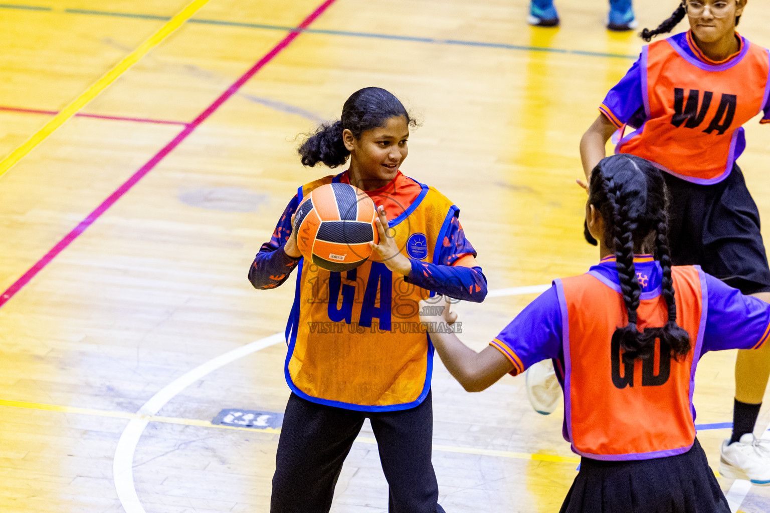 Day 11 of 25th Inter-School Netball Tournament was held in Social Center at Male', Maldives on Wednesday, 21st August 2024. Photos: Nausham Waheed / images.mv