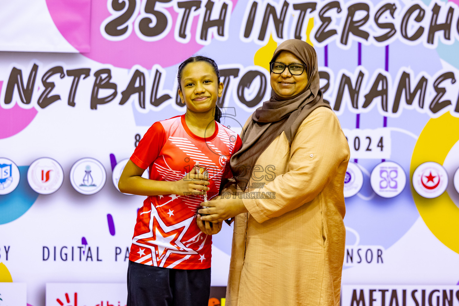 Day 9 of 25th Inter-School Netball Tournament was held in Social Center at Male', Maldives on Monday, 19th August 2024. Photos: Nausham Waheed / images.mv