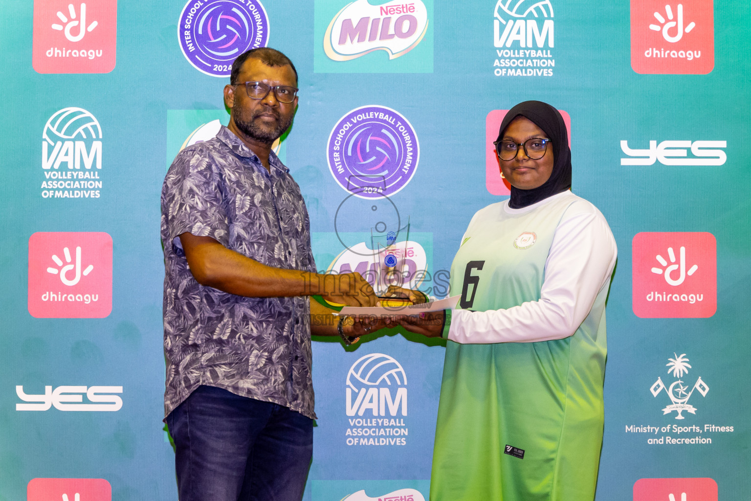Finals of Interschool Volleyball Tournament 2024 was held in Social Center at Male', Maldives on Friday, 6th December 2024. Photos: Nausham Waheed / images.mv