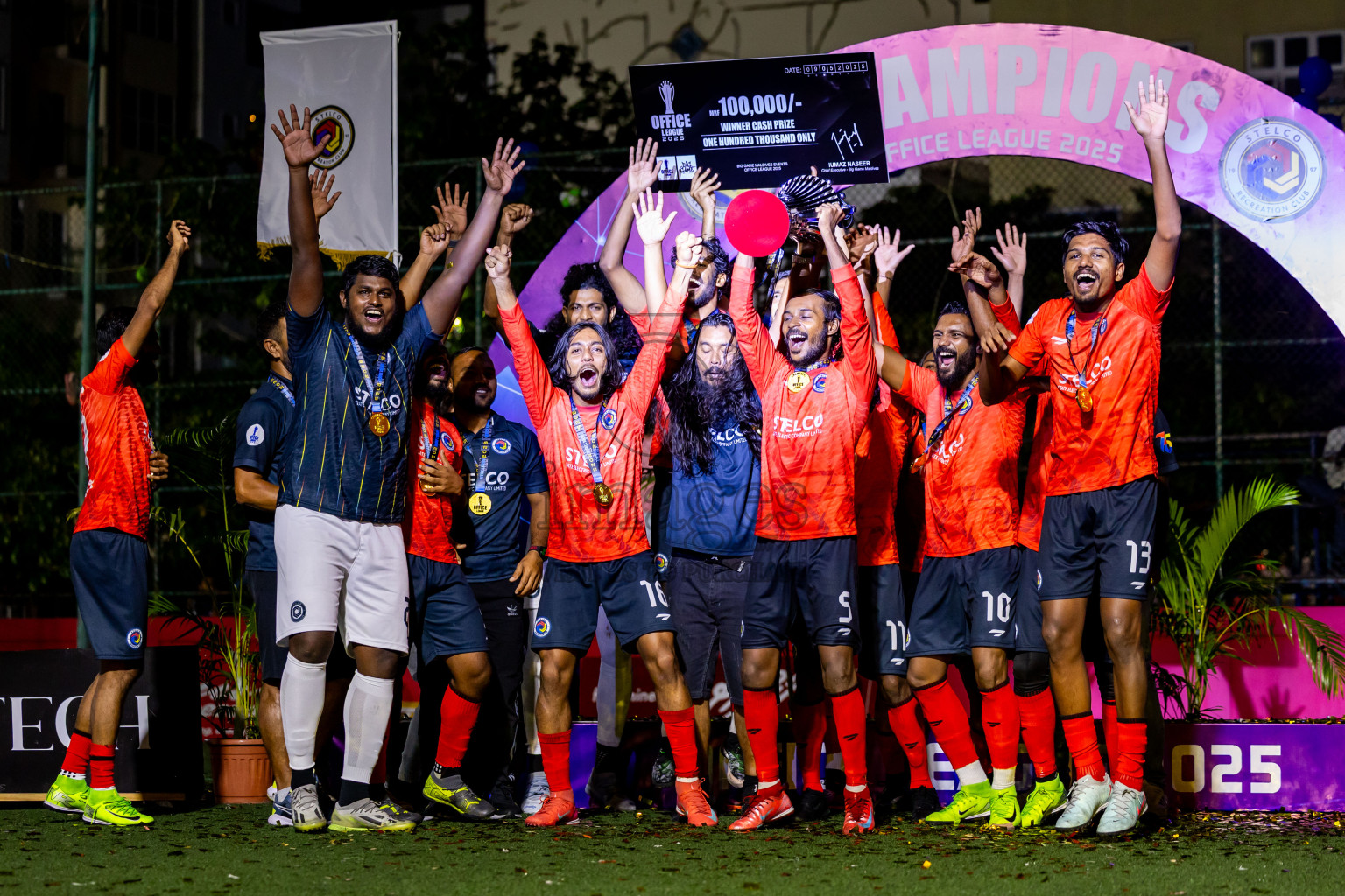 Police Club vs STELCO Rc in Final of Office League 2025 was held on Friday, 9th May 2025 in Hulhumale', Maldives. Photos: Nausham Waheed  / images.mv