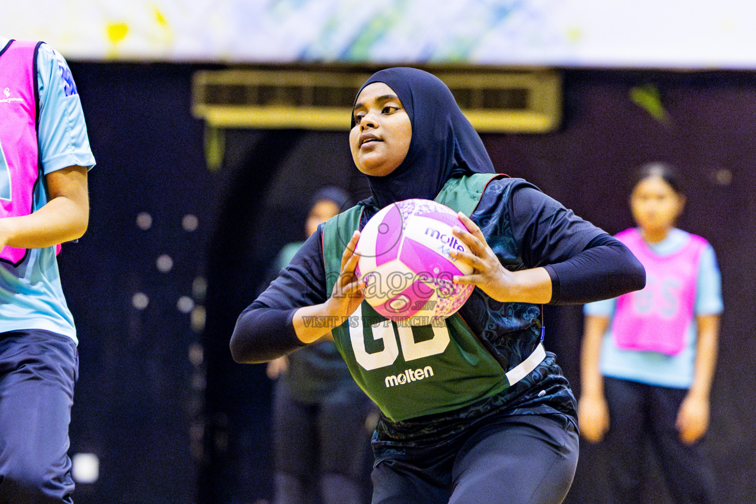 Xenith Sports Club vs MV Netters in Day 10 of National Netball Tournament 2025 held in Social Center at Male', Maldives on Tuesday, 27th May 2025. Photos: Nausham Waheed / images.mv