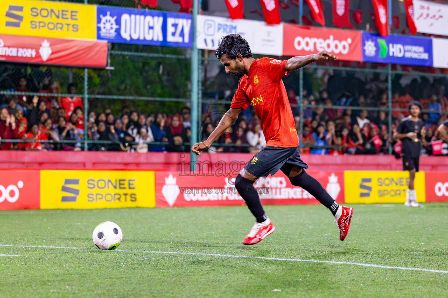 HDh Naavaidhoo vs HA Utheemu on Day 39 of Golden Futsal Challenge 2024 was held on Friday, 23rd February 2024, in Hulhumale', Maldives 
Photos: Mohamed Mahfooz Moosa/ images.mv