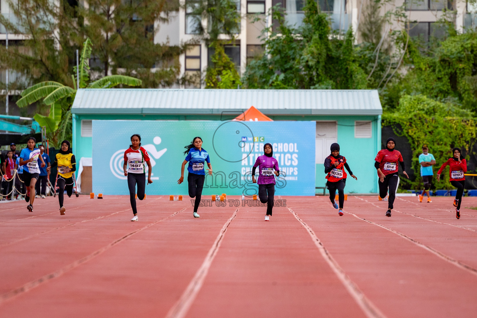 Day 1 of MWSC Interschool Athletics Championships 2024 held in Hulhumale Running Track, Hulhumale, Maldives on Saturday, 9th November 2024. 
Photos by: Hassan Simah / Images.mv