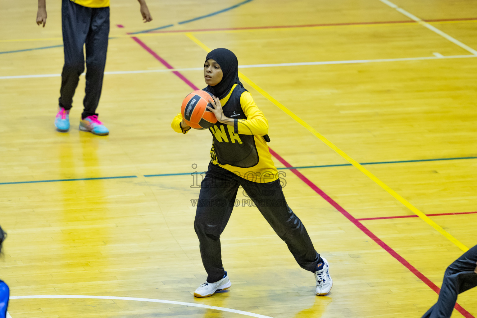 Day 12 of 25th Inter-School Netball Tournament was held in Social Center at Male', Maldives on Thursday, 22nd August 2024.