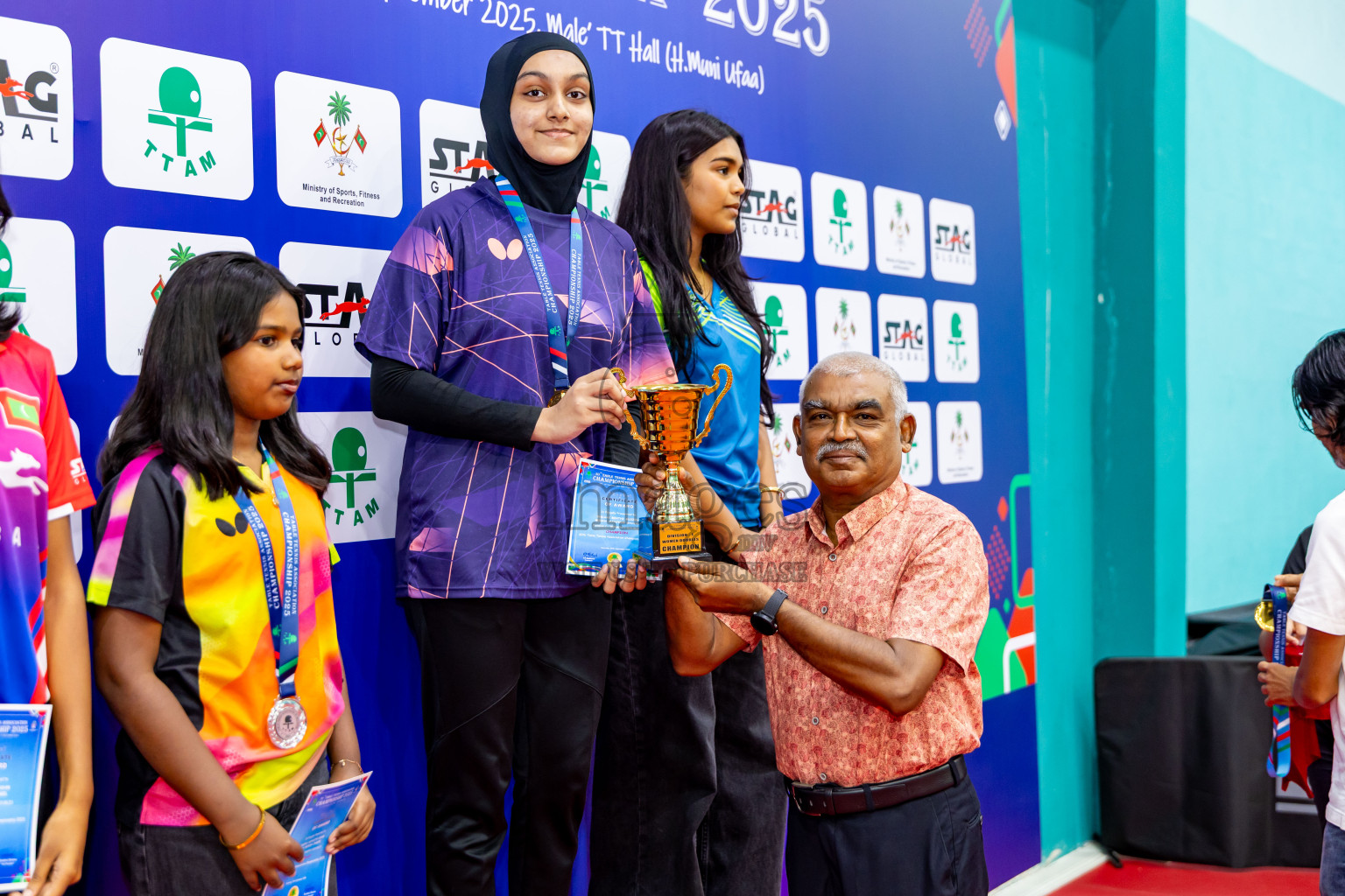 Finals of 30th Table Tennis Association Championship 2025 was held on Saturday, 20th September 2025 in Male' TT Hall, Male', Maldives. Photos: Nausham Waheed / images.mv