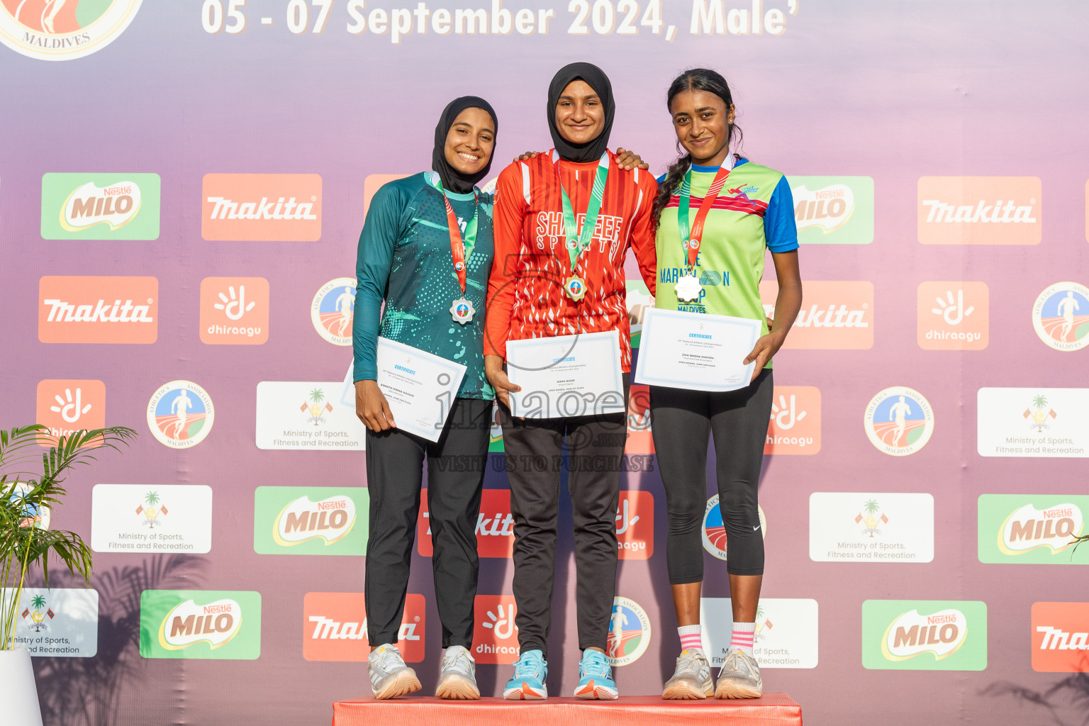 Day 2 of 33rd National Athletics Championship was held in Ekuveni Track at Male', Maldives on Friday, 6th September 2024.
Photos: Ismail Thoriq  / images.mv