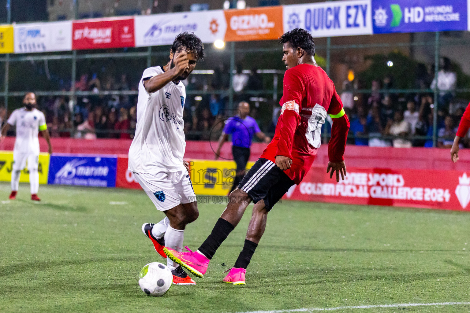 M. Raiymandhoo vs M. Veyvah in Day 19 of Golden Futsal Challenge 2024 was held on Friday, 2nd February 2024 in Hulhumale', Maldives Photos: Hassan Simah / images.mv