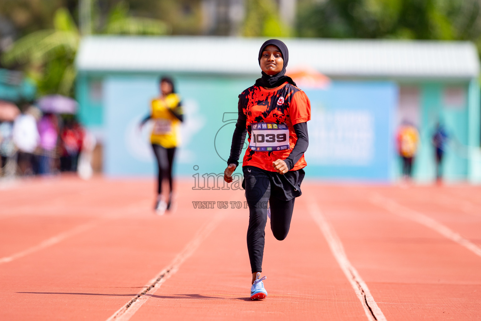 Day 3 of MWSC Interschool Athletics Championships 2024 held in Hulhumale Running Track, Hulhumale, Maldives on Monday, 11th November 2024. 
Photos by: Hassan Simah / Images.mv