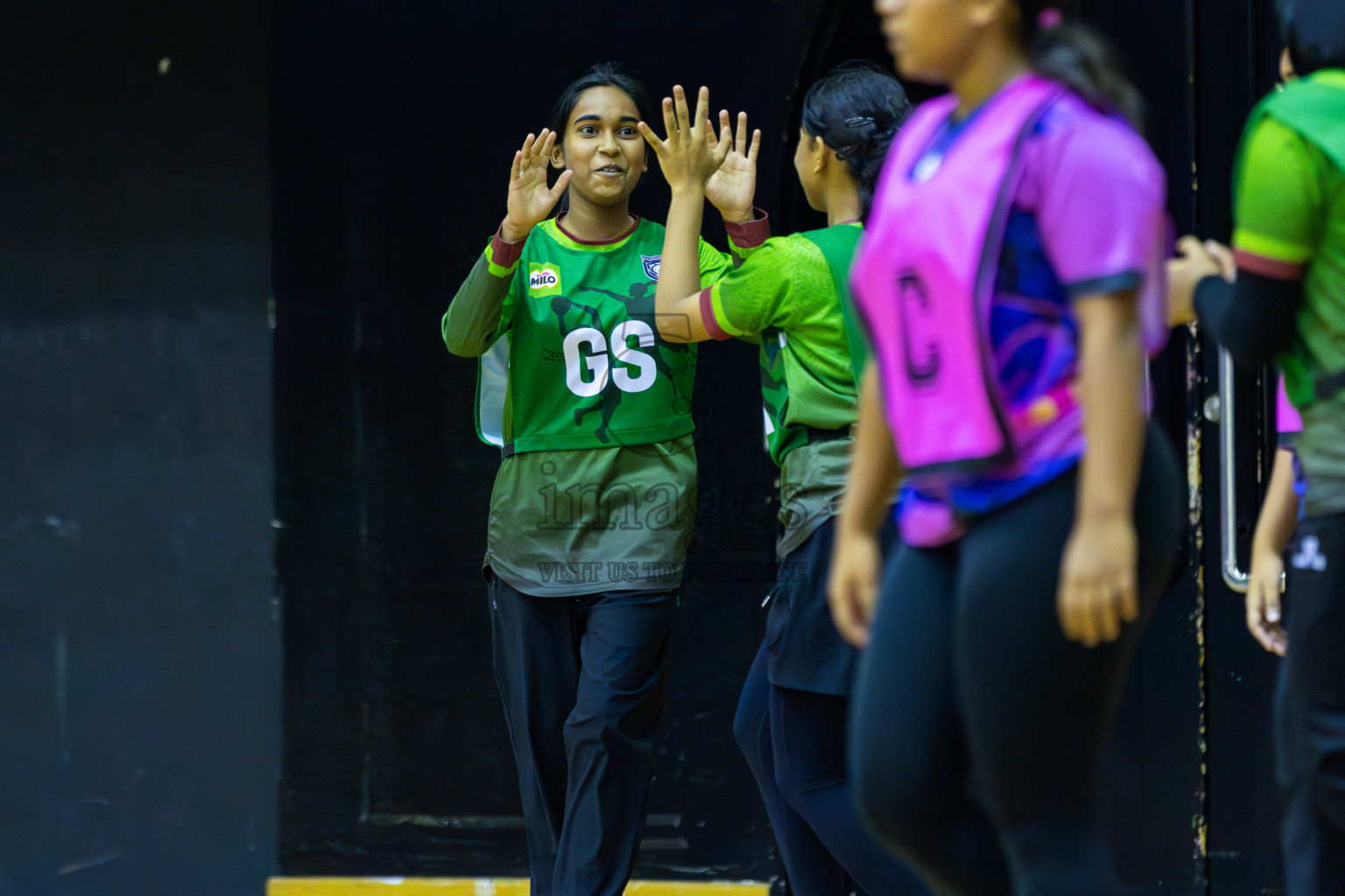 N Sports Academy B vs FIONTI Sports Club in Day 1 of 3rd Junior Championship - Netball association of Maldives, held at Social Center on 19th January 2025 . Photos by Shuu Abdul Sattar