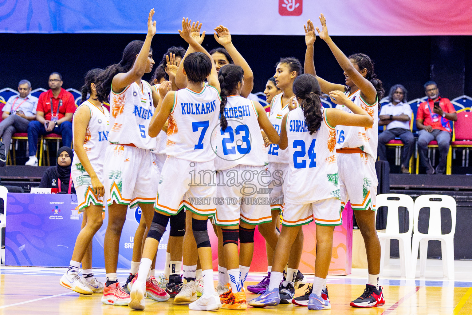 Sri Lanka vs India in the Final of Under 16 Woman's Asian Cup SABA Qualifiers 2025 was held in Social Center, Male', Maldives on Sunday, 15th June 2025. Photos: Nausham Waheed / images.mv