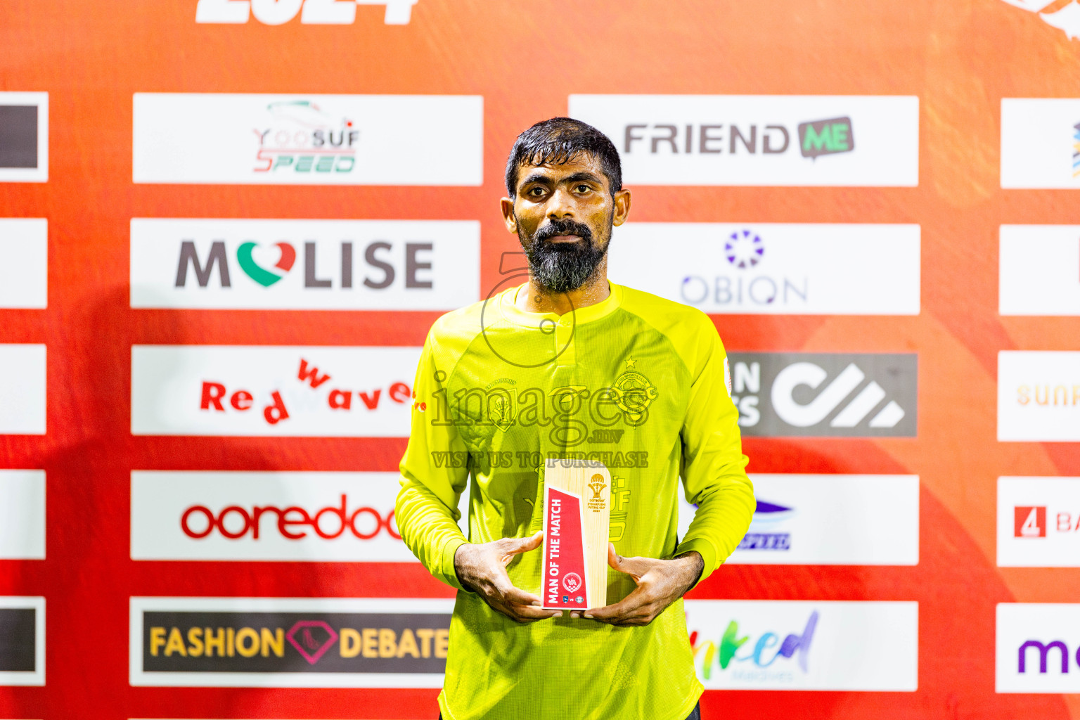 FC Marlins vs Afro SC in Day 5 of Eydhafushi Futsal Cup 2024 was held on Friday, 12th April 2024, in B Eydhafushi, Maldives Photos: Nausham Waheed / images.mv