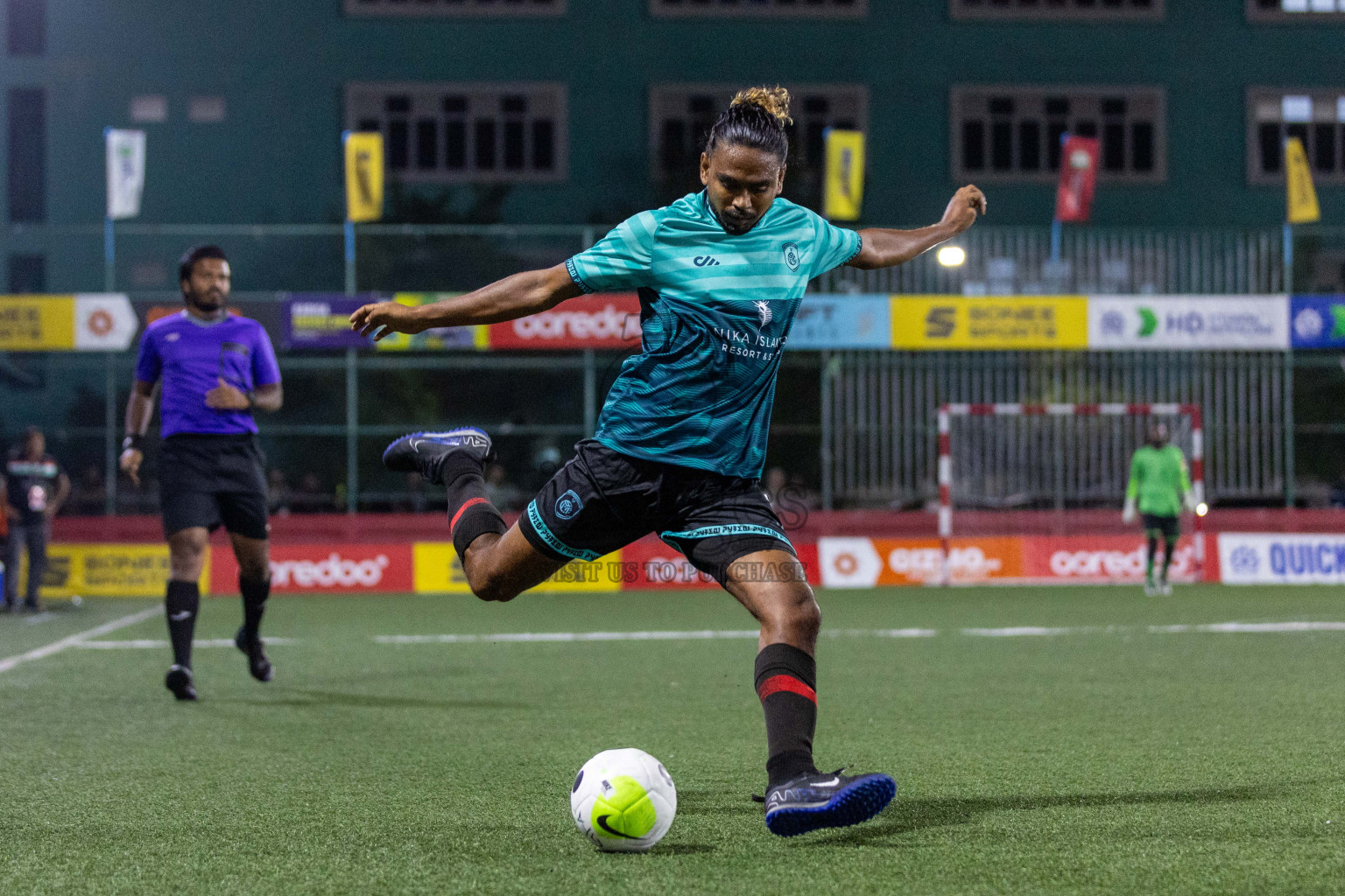 AA Feridhoo vs AA Bodufolhudhoo in Day 15 of Golden Futsal Challenge 2024 was held on Monday, 29th January 2024, in Hulhumale', Maldives Photos: Nausham Waheed / images.mv