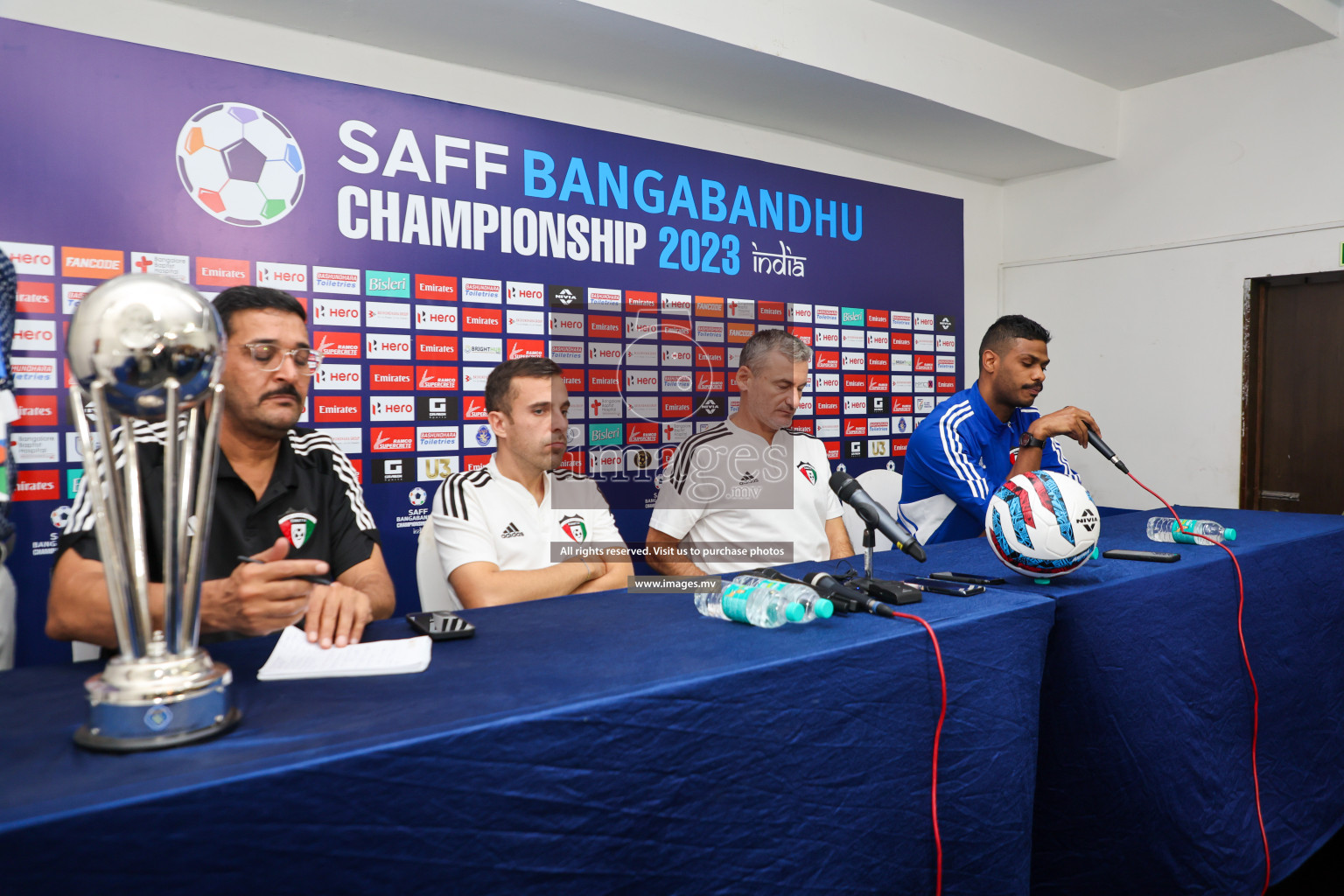 Saff Championship Final Pre-match press conference held in Sree Kanteerava Stadium, Bengaluru, India, on Monday, 3rd July 2023. Photos: Nausham Waheed / images.mv