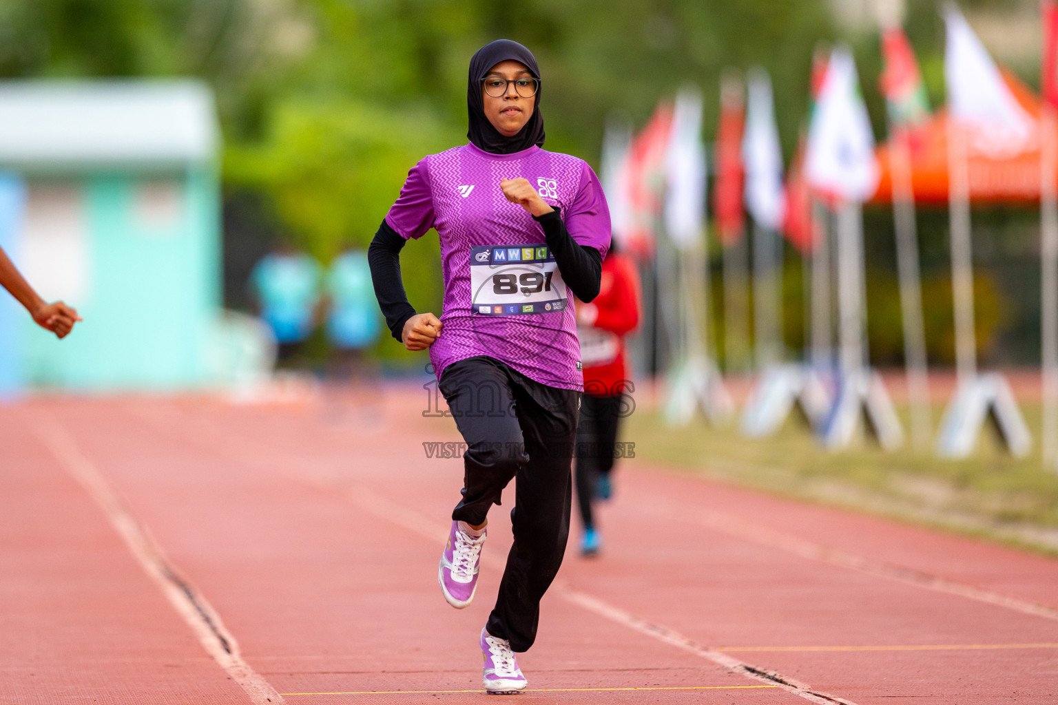 Day 1 of MWSC Interschool Athletics Championships 2024 held in Hulhumale Running Track, Hulhumale, Maldives on Saturday, 9th November 2024. Photos by: Ismail Thoriq / Images.mv