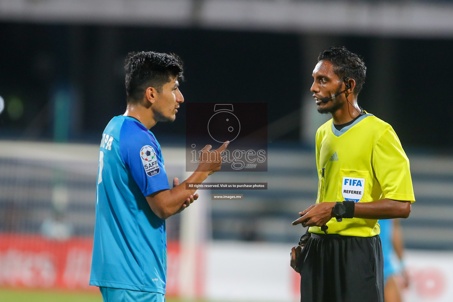 Lebanon vs India in the Semi-final of SAFF Championship 2023 held in Sree Kanteerava Stadium, Bengaluru, India, on Saturday, 1st July 2023. Photos: Hassan Simah / images.mv