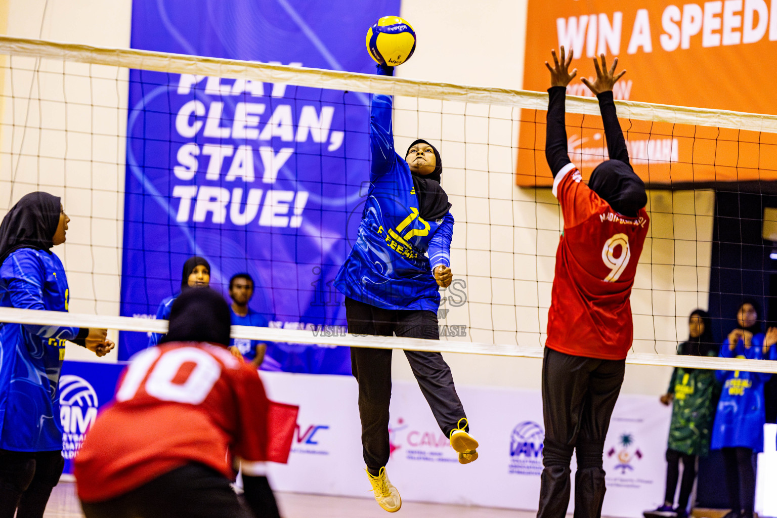 Finals of Interschool Volleyball Tournament 2024 was held in Social Center at Male', Maldives on Friday, 6th December 2024. Photos: Nausham Waheed / images.mv