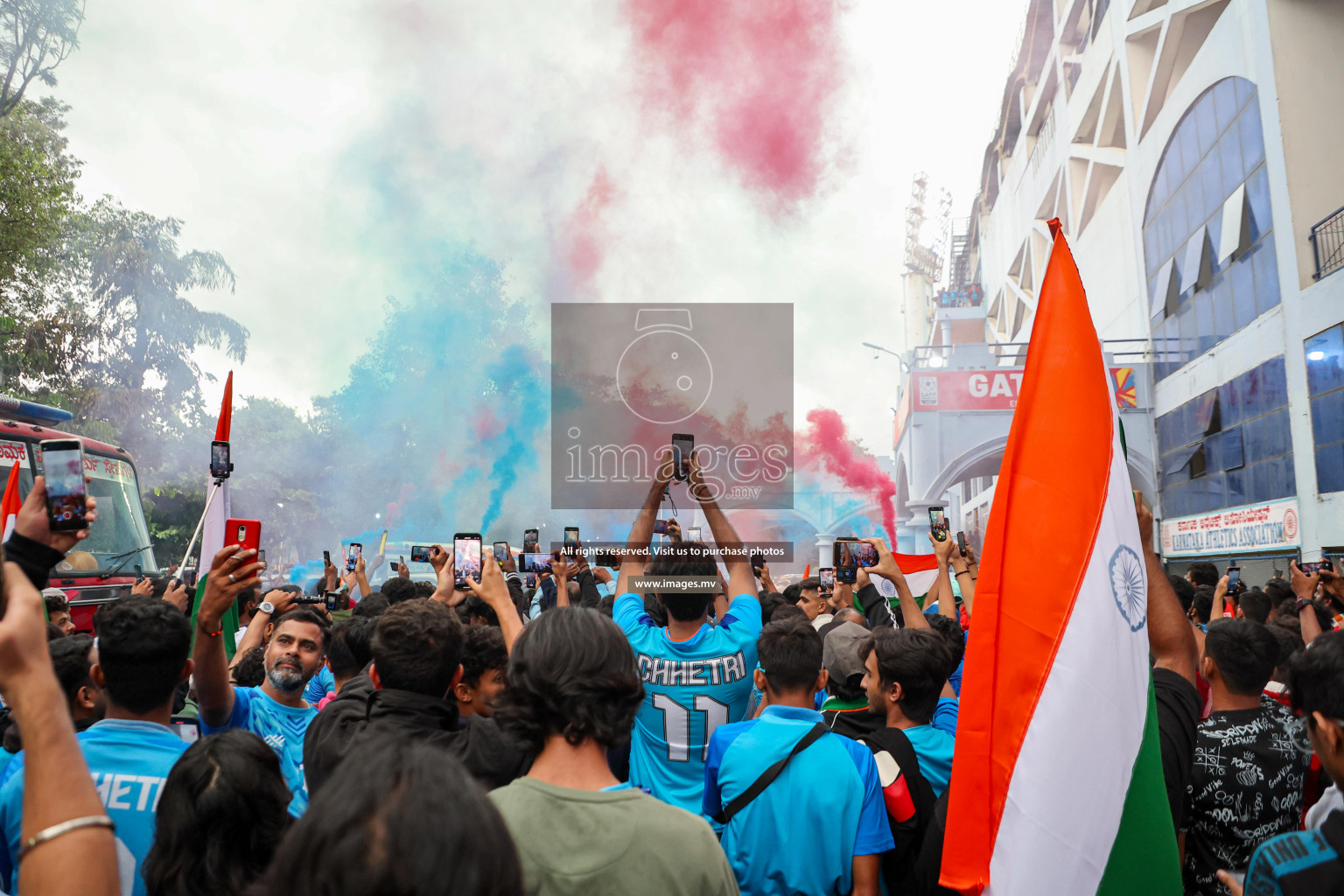 Kuwait vs India in the Final of SAFF Championship 2023 held in Sree Kanteerava Stadium, Bengaluru, India, on Tuesday, 4th July 2023. Photos: Nausham Waheed / images.mv