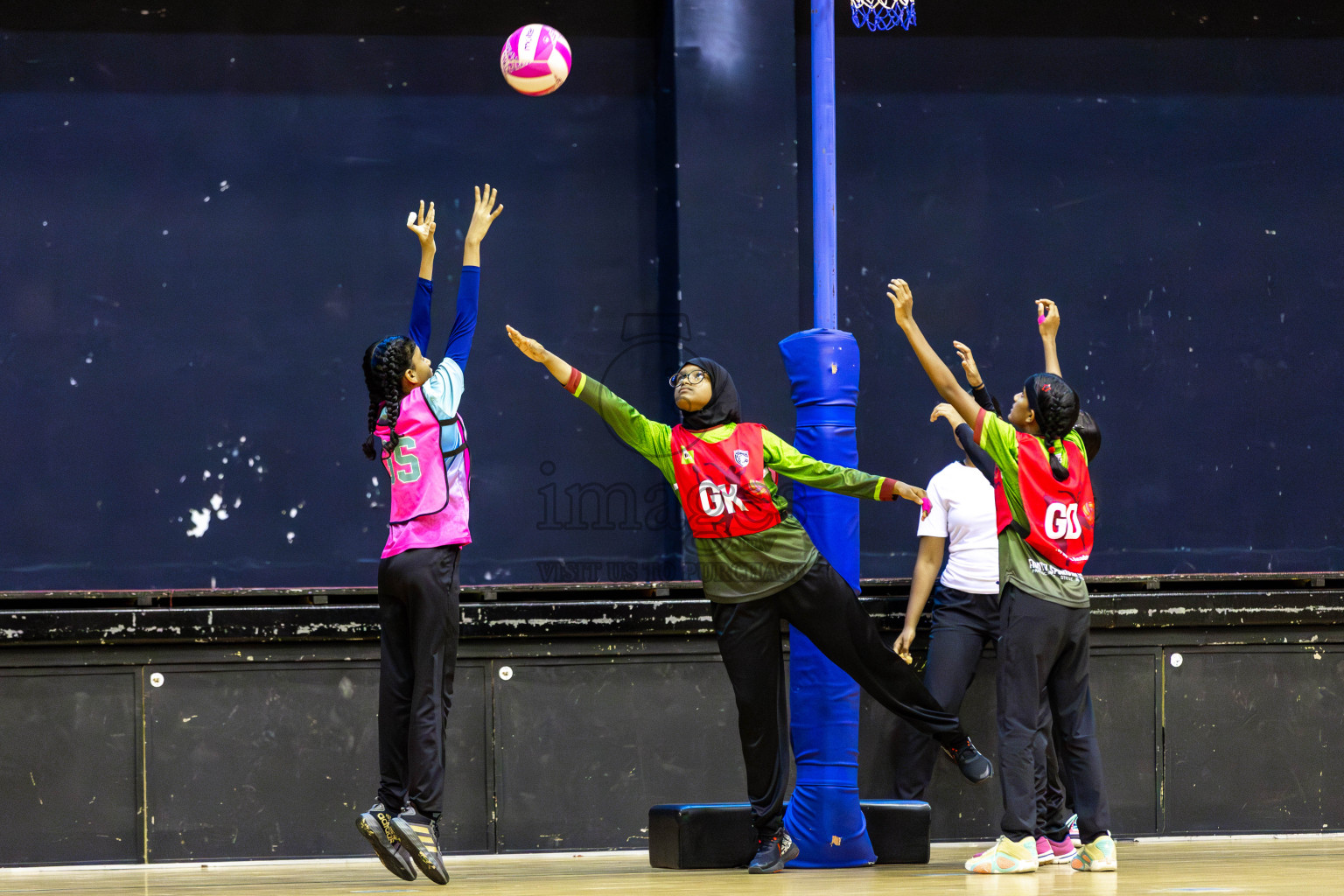 Fionti SC vs Netkids A  in Day 6 of 3rd Netball Junior Championship, held at Social Center on Friday 24th January 2025 . Photos: Shuu Abdul Sattar / images.mv