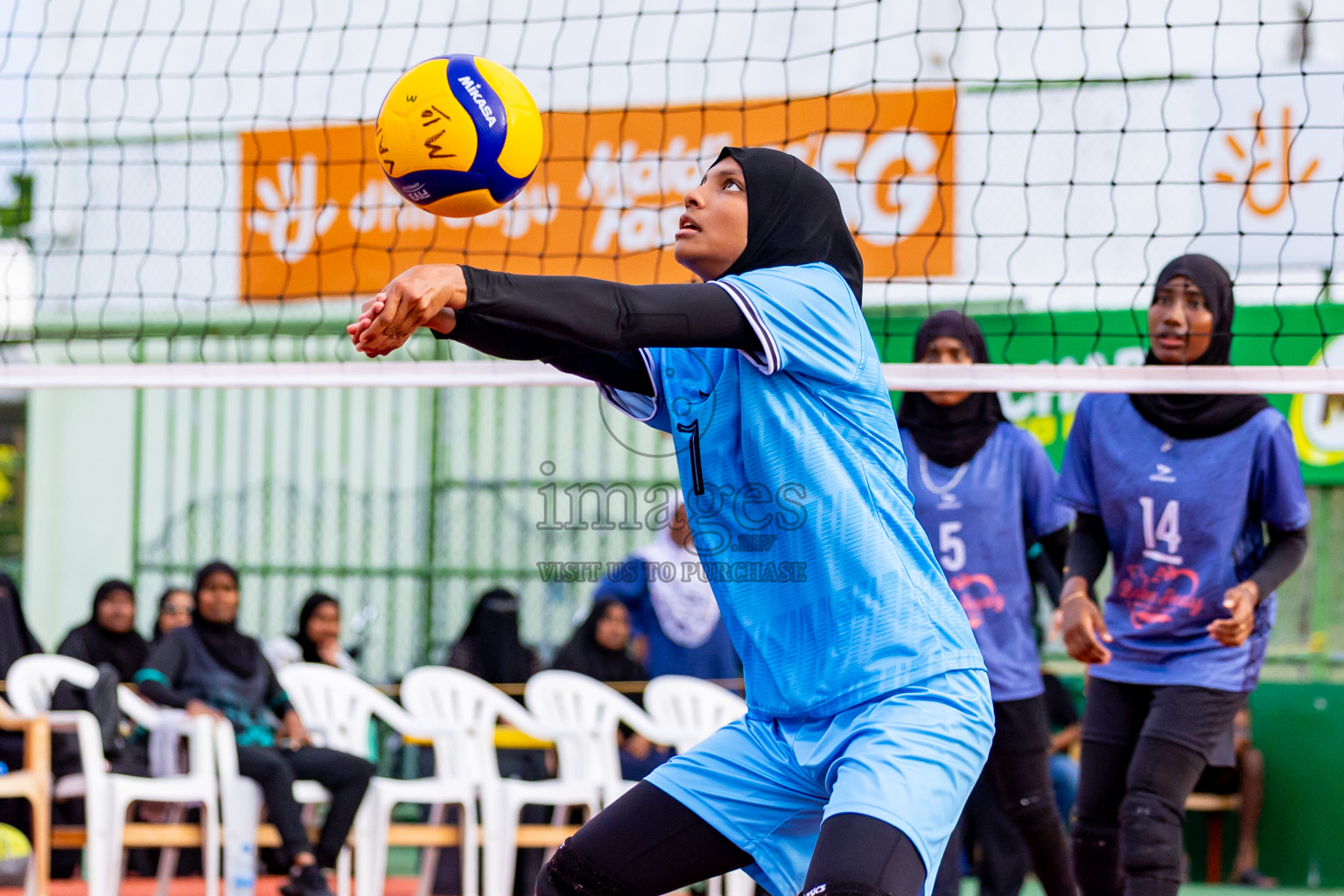 Addu Sports Club vs Club Volleyball in Milo National Junior Volleyball Championship 2025 Day 3 was held on Monday, 24th November 2025 at Ekuveni Turf Court Male', Maldives. Photos: Nausham Waheed / images.mv