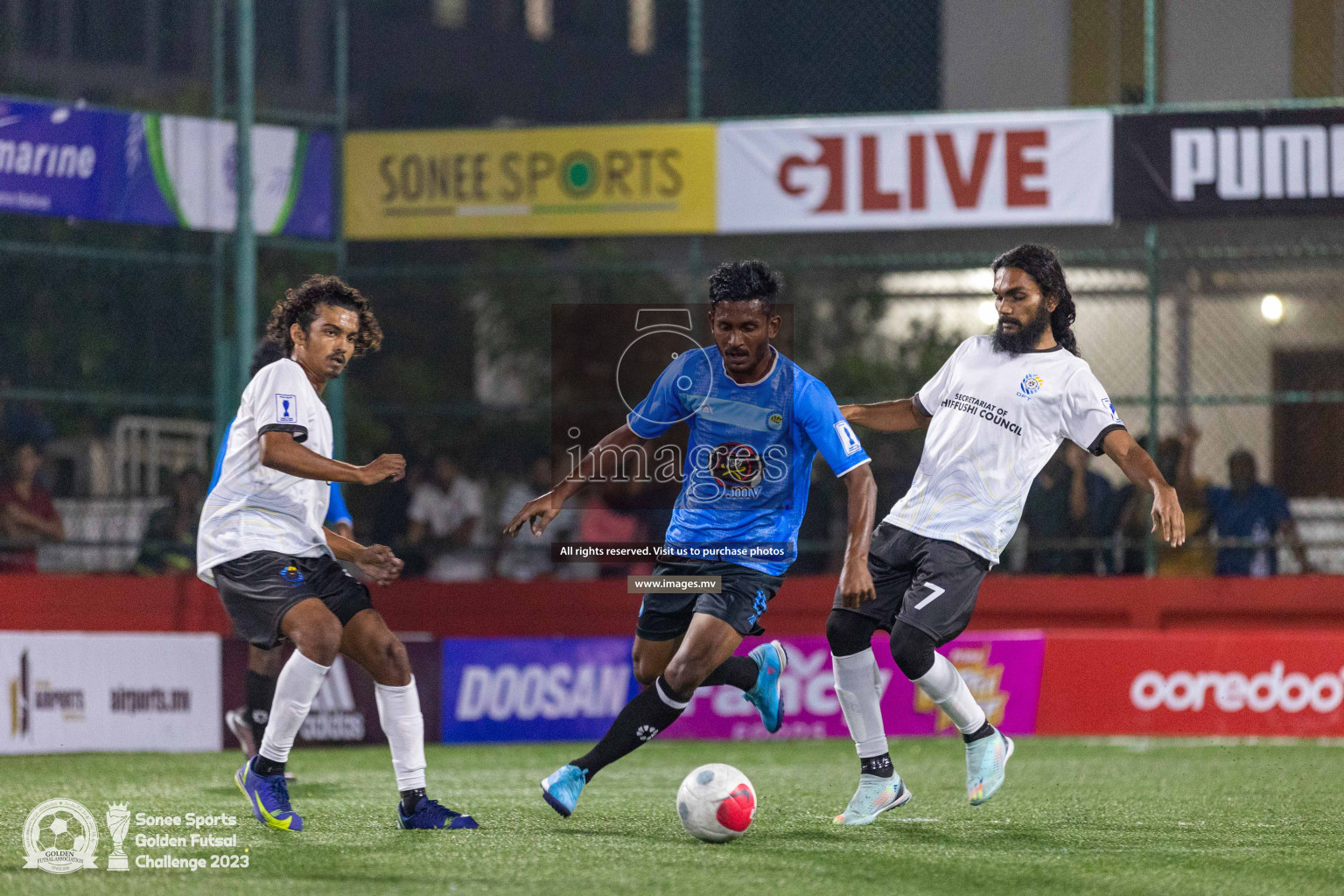 K. Guraidhoo vs TK. Dhiffushi in Day 4 of Golden Futsal Challenge 2023 on 08 February 2023 in Hulhumale, Male, Maldives