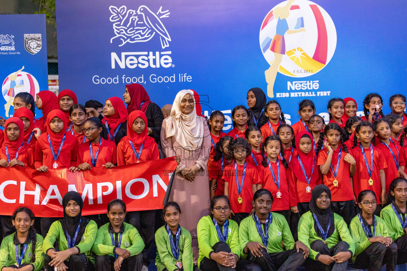 Day 3 of Nestle' Kids Netball Fest 2023 held in Henveyru Stadium, Male', Maldives on Saturday, 2nd December 2023.
Photos: Ismail Thoriq / images.mv