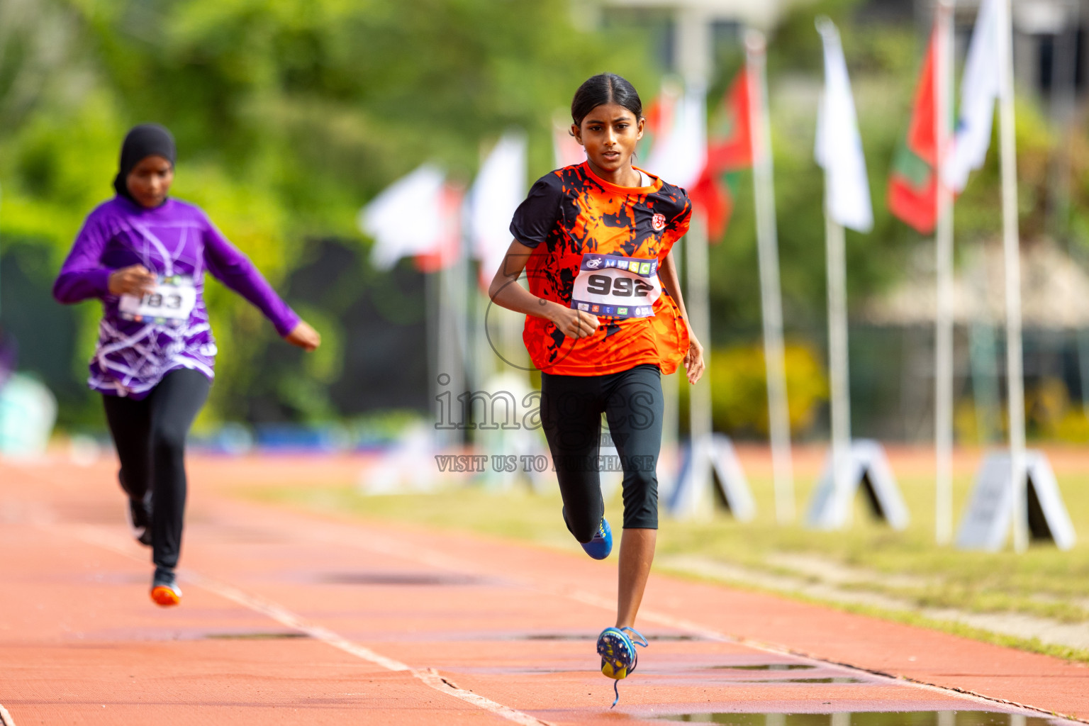 Day 1 of MWSC Interschool Athletics Championships 2024 held in Hulhumale Running Track, Hulhumale, Maldives on Saturday, 9th November 2024. 
Photos by: Ismail Thoriq / images.mv