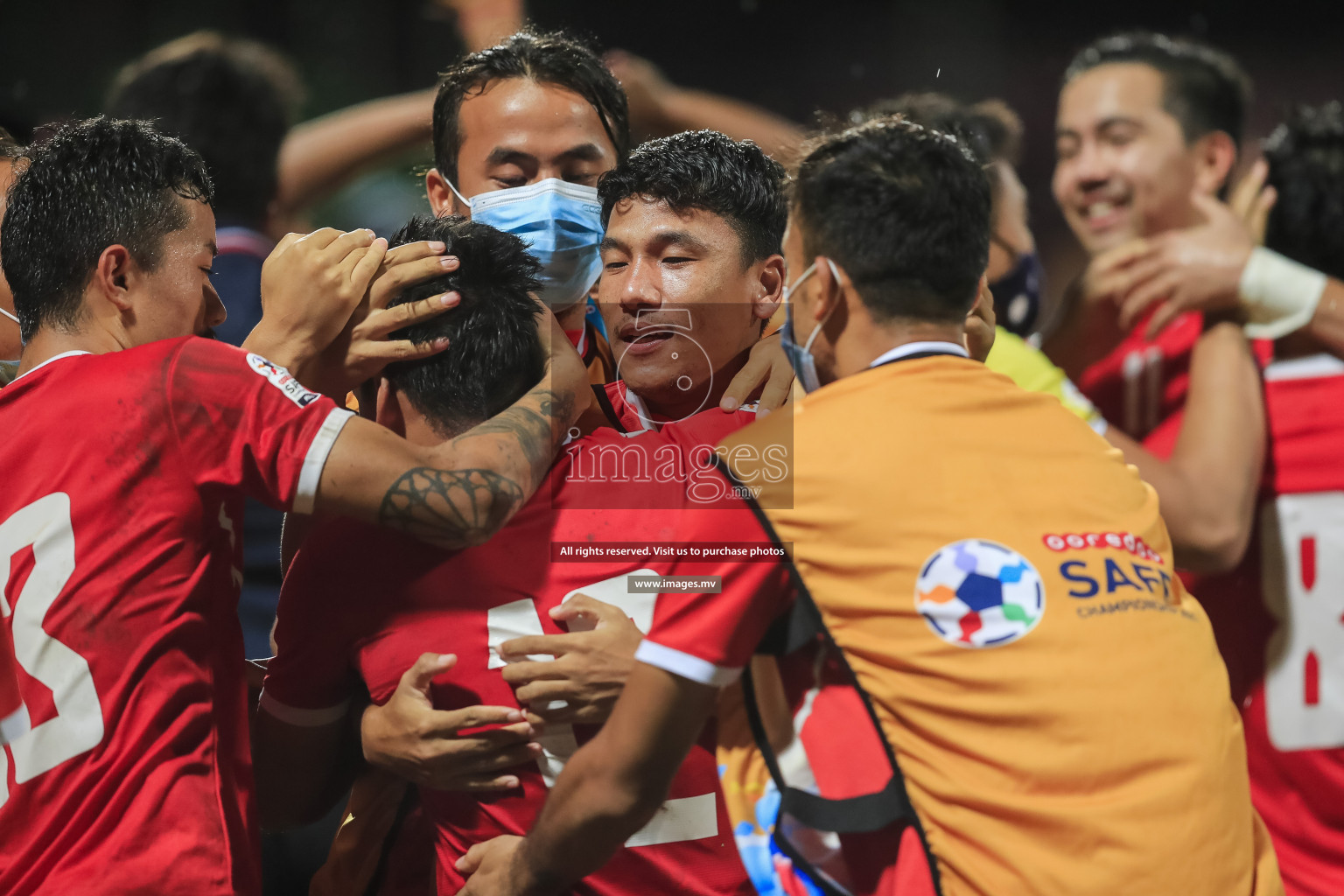 Nepal vs Sri Lanka in SAFF Championship 2021 held on 4th October 2021 in Galolhu National Stadium, Male', Maldives