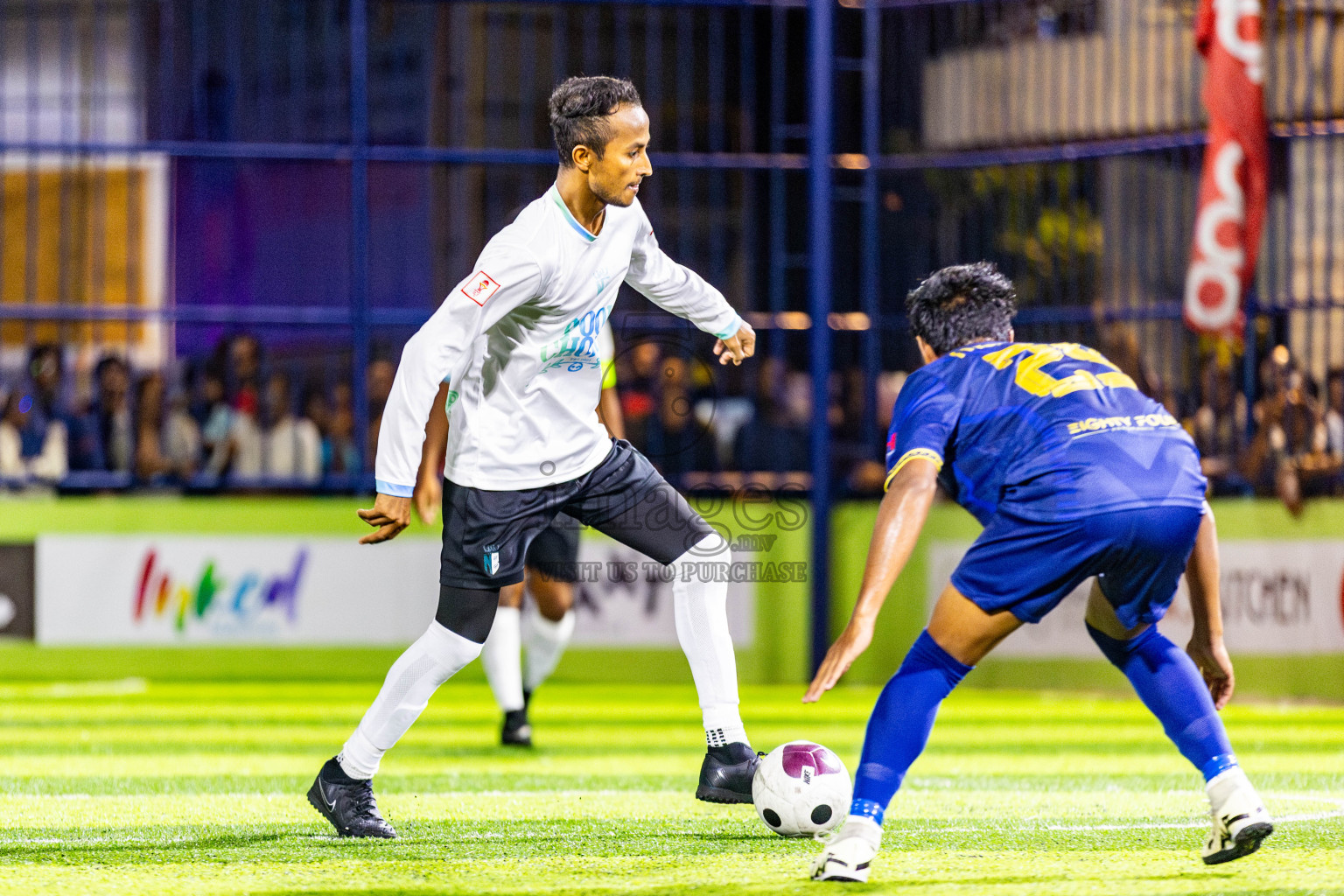 United V vs Nala Brothers in Day 5 of Eydhafushi Futsal Cup 2024 was held on Friday, 12th April 2024, in B Eydhafushi, Maldives Photos: Nausham Waheed / images.mv