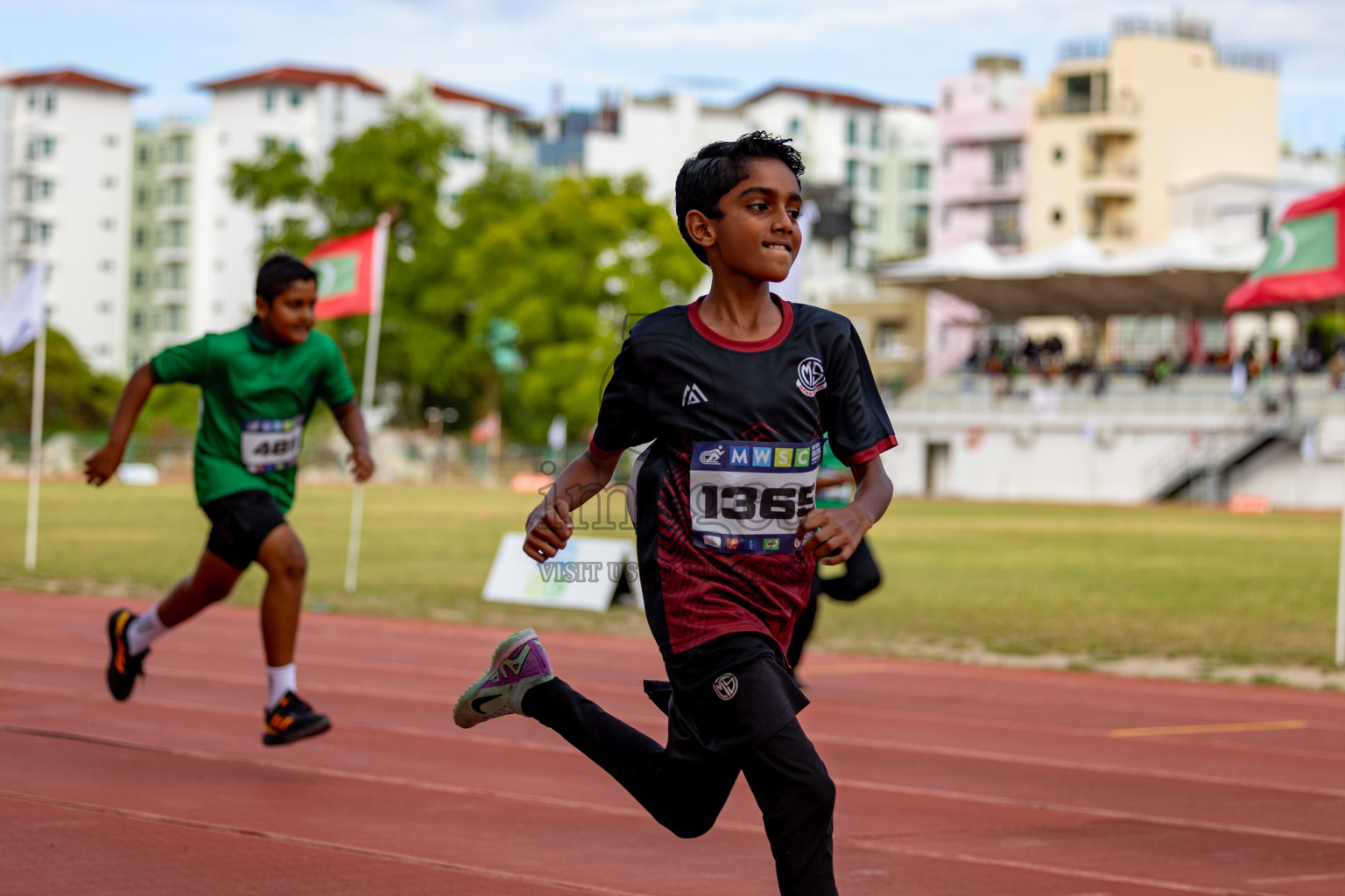 Day 2 of MWSC Interschool Athletics Championships 2024 held in Hulhumale Running Track, Hulhumale, Maldives on Sunday, 10th November 2024. 
Photos by: Hassan Simah / Images.mv